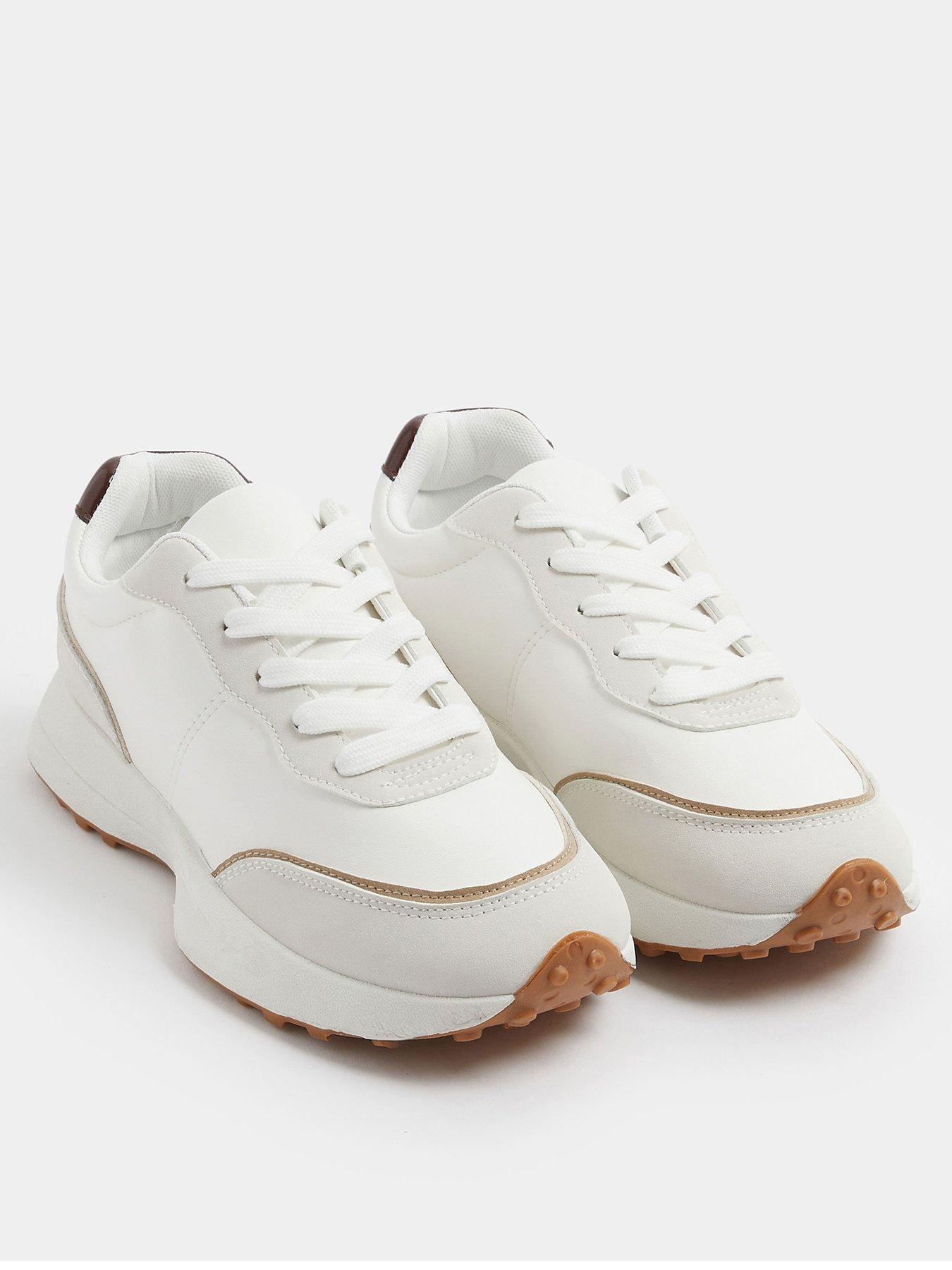 Image 2 of 4 of Yours Curve Extra Wide Fit Lace Up Runner Trainer