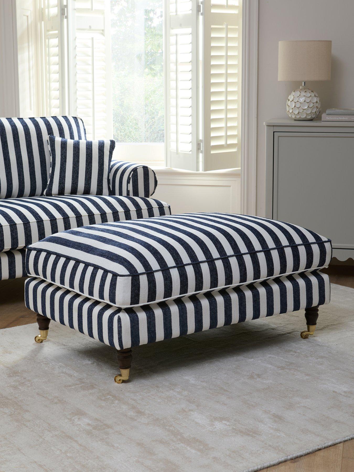 Image 1 of 7 of The Very Collection Coast Striped Footstool