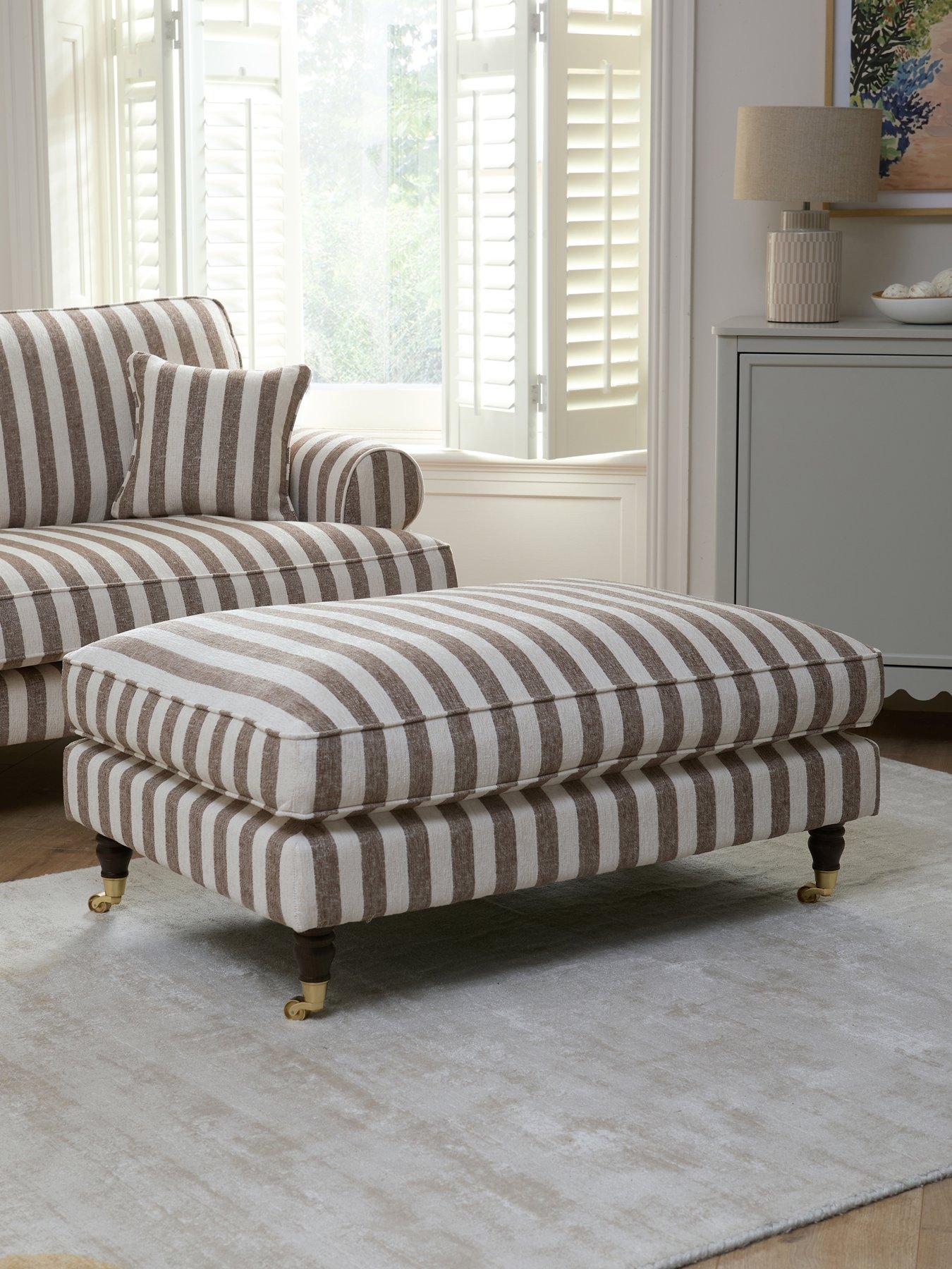 The Very Collection Coast Striped Footstool