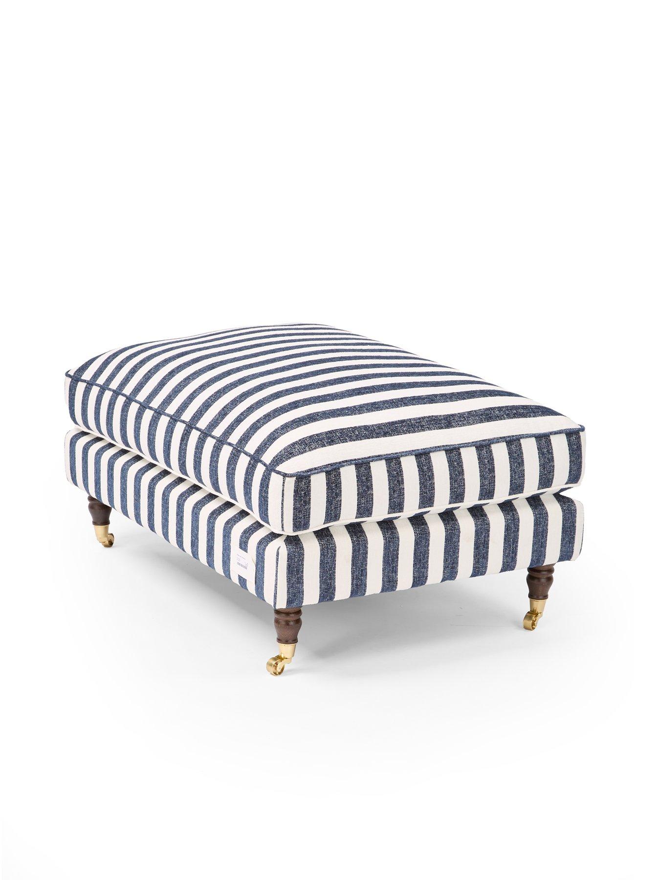 Image 3 of 7 of The Very Collection Coast Striped Footstool