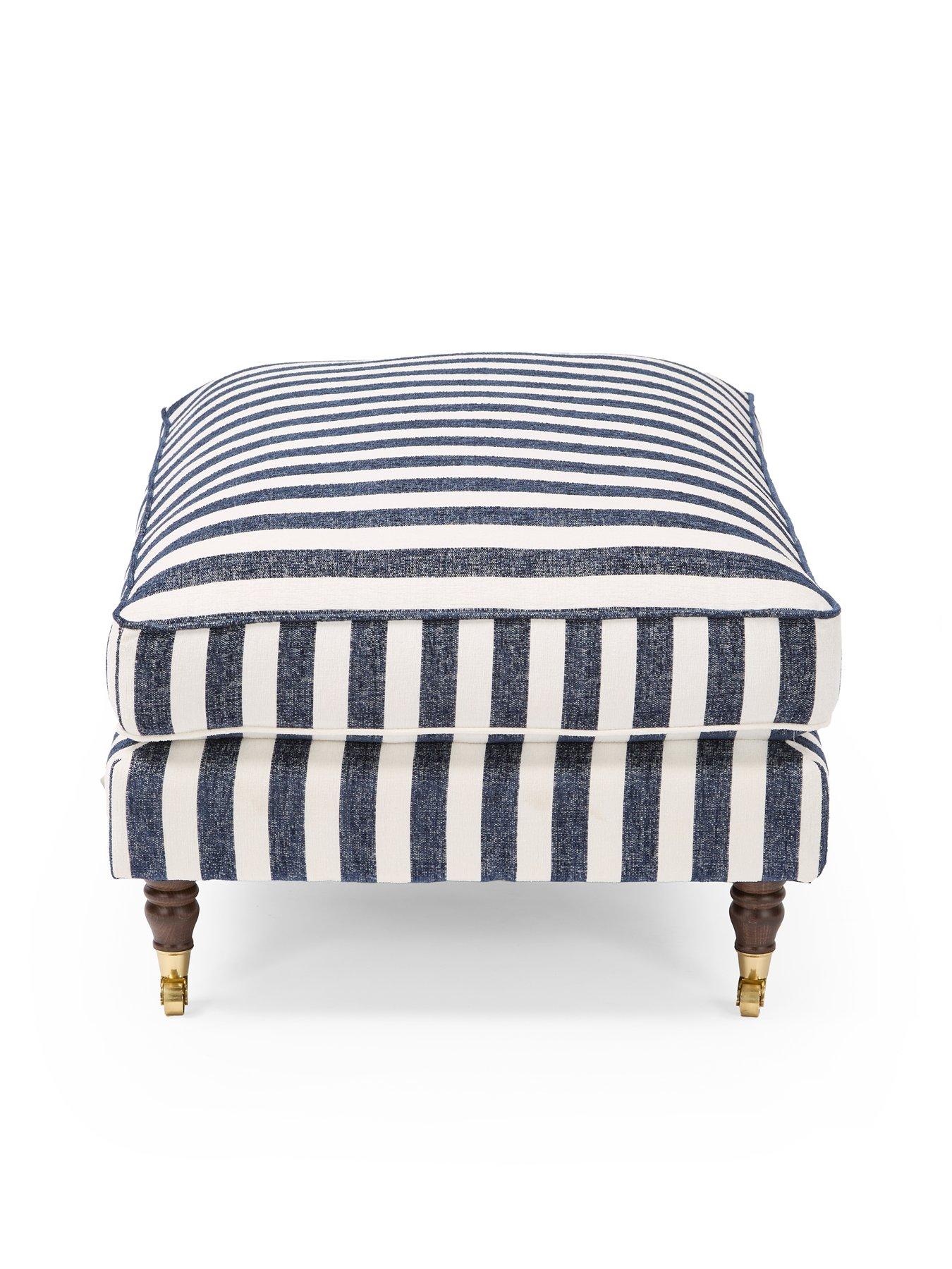 Image 4 of 7 of The Very Collection Coast Striped Footstool