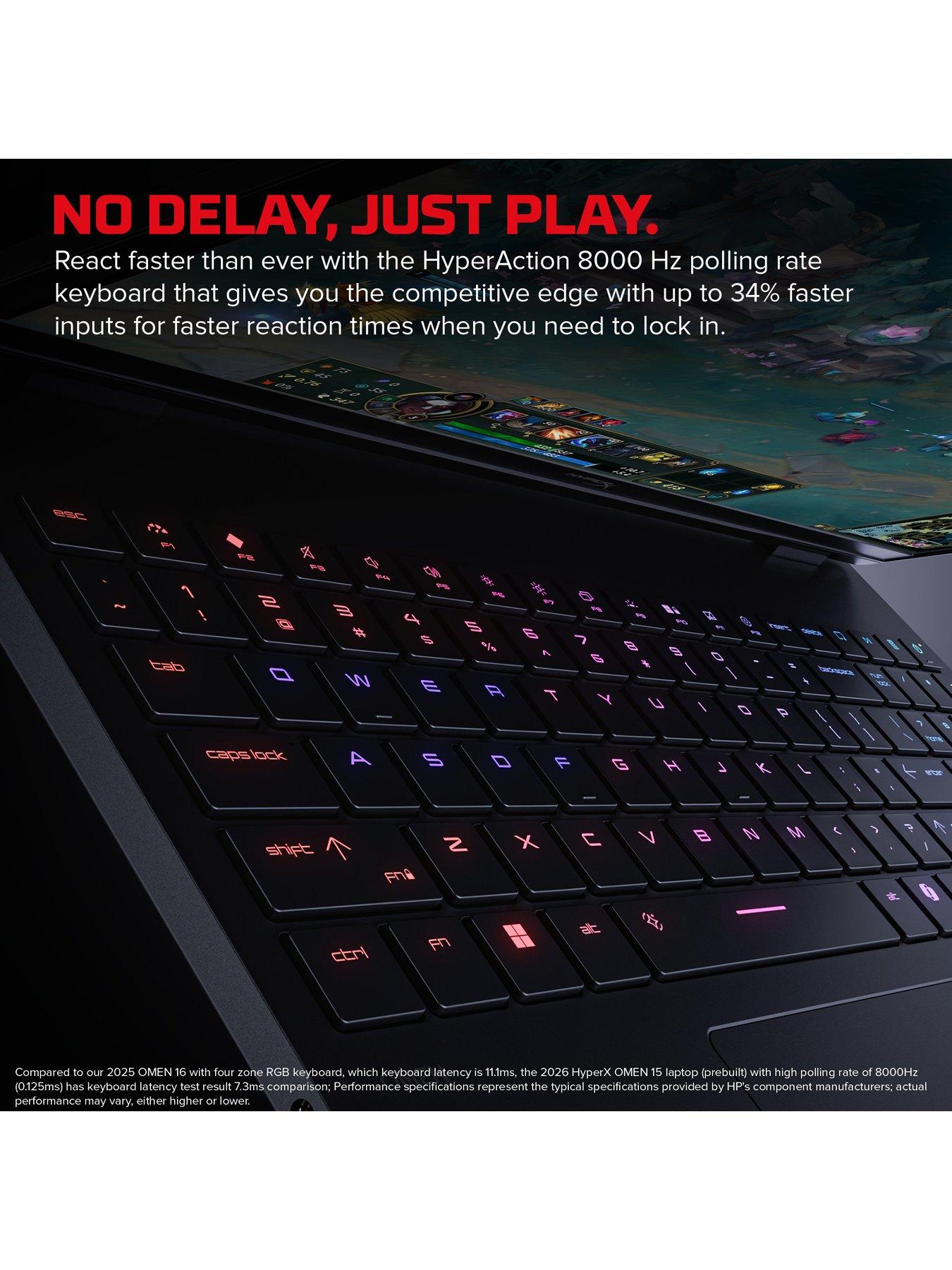 Image 5 of 8 of HYPERX OMEN 15-ga0002na 15.3in WQXGA Gaming Laptop - NVIDIA RTX 5060 - 16GB RAM, 1TB SSD - Intel Core i5-14450HX - 180Hz