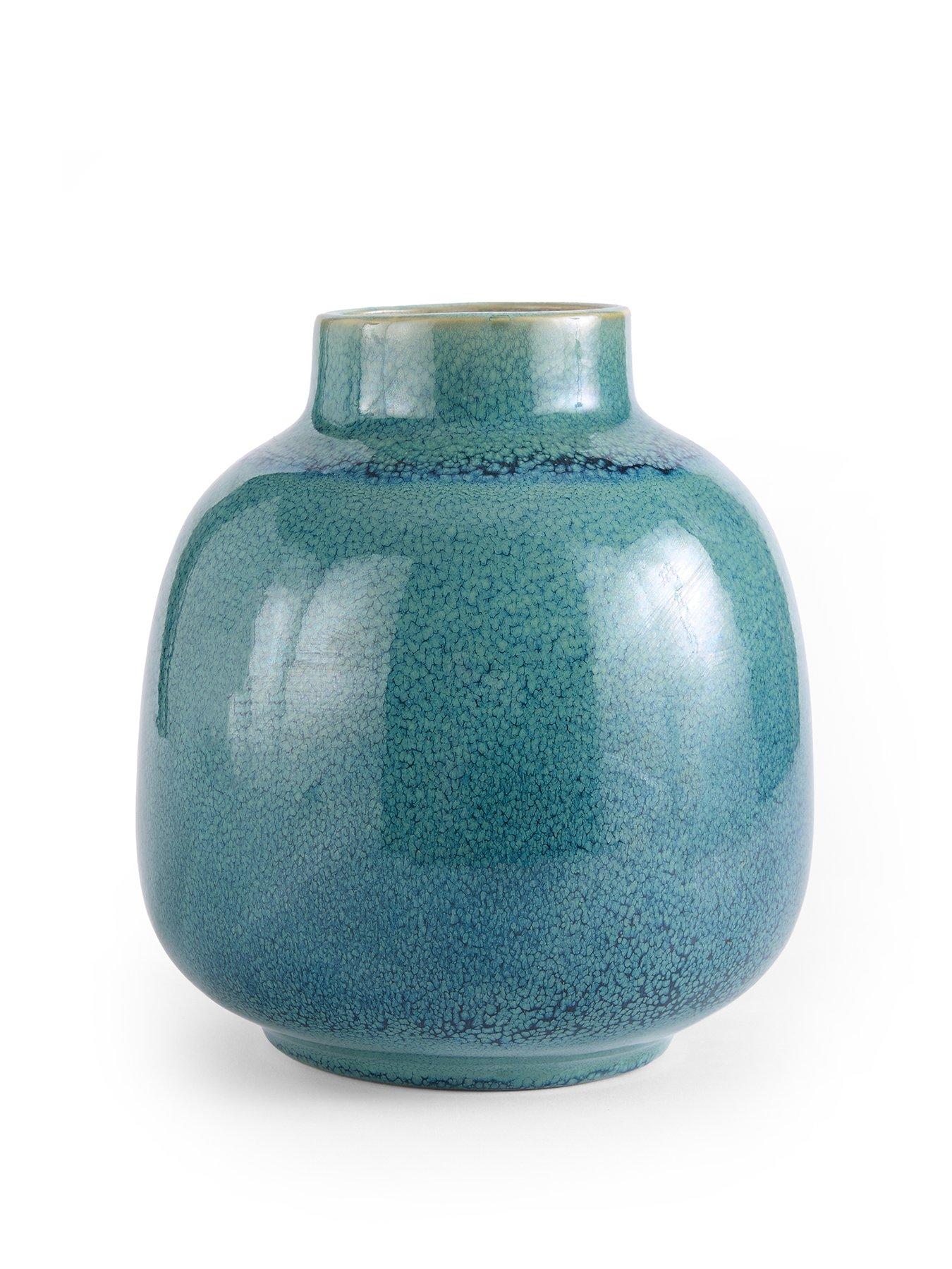 Image 2 of 6 of The Very Collection Reactive Glaze Vase - Blue