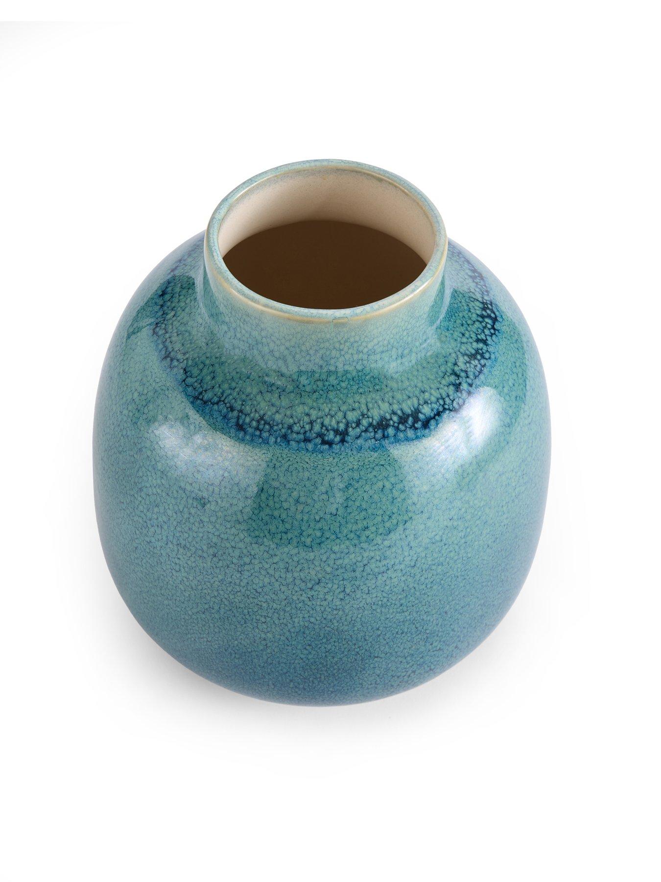 Image 3 of 6 of The Very Collection Reactive Glaze Vase - Blue