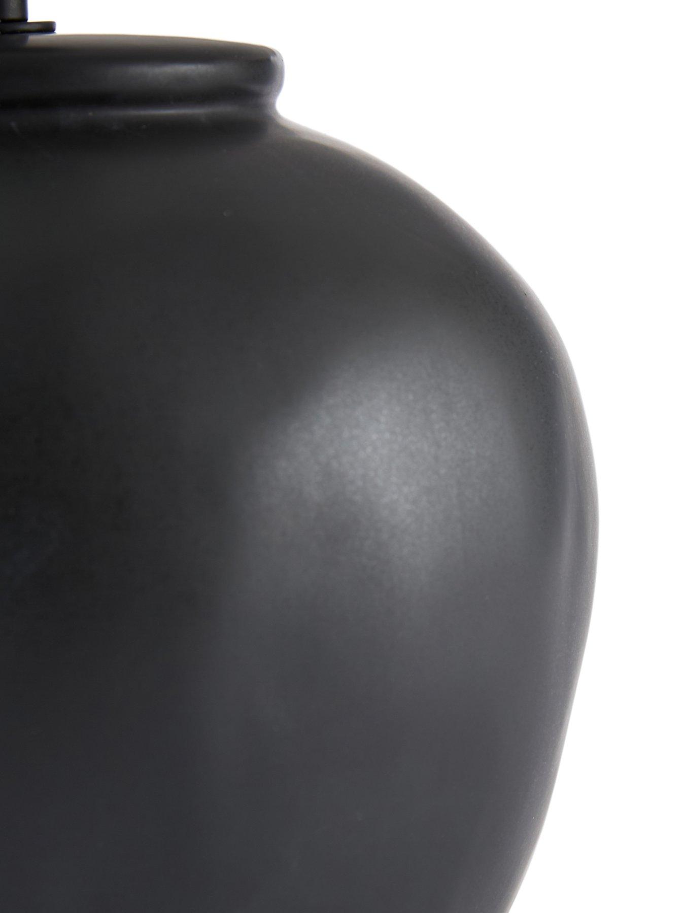 Image 4 of 8 of Michelle Keegan Home Black Worn Ceramic Table Lamp