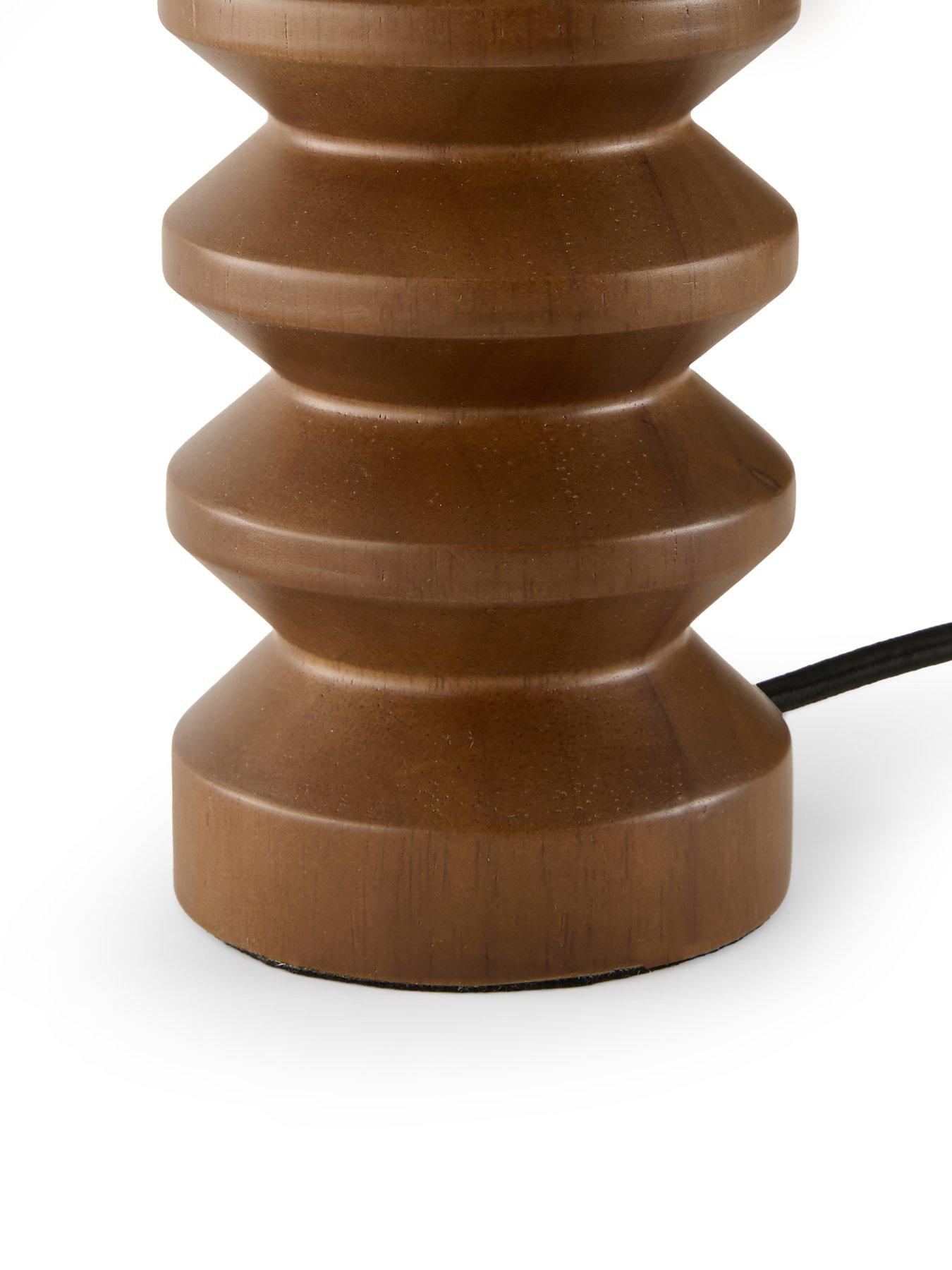 Image 5 of 8 of The Very Collection Wooden Stacked Table Lamp