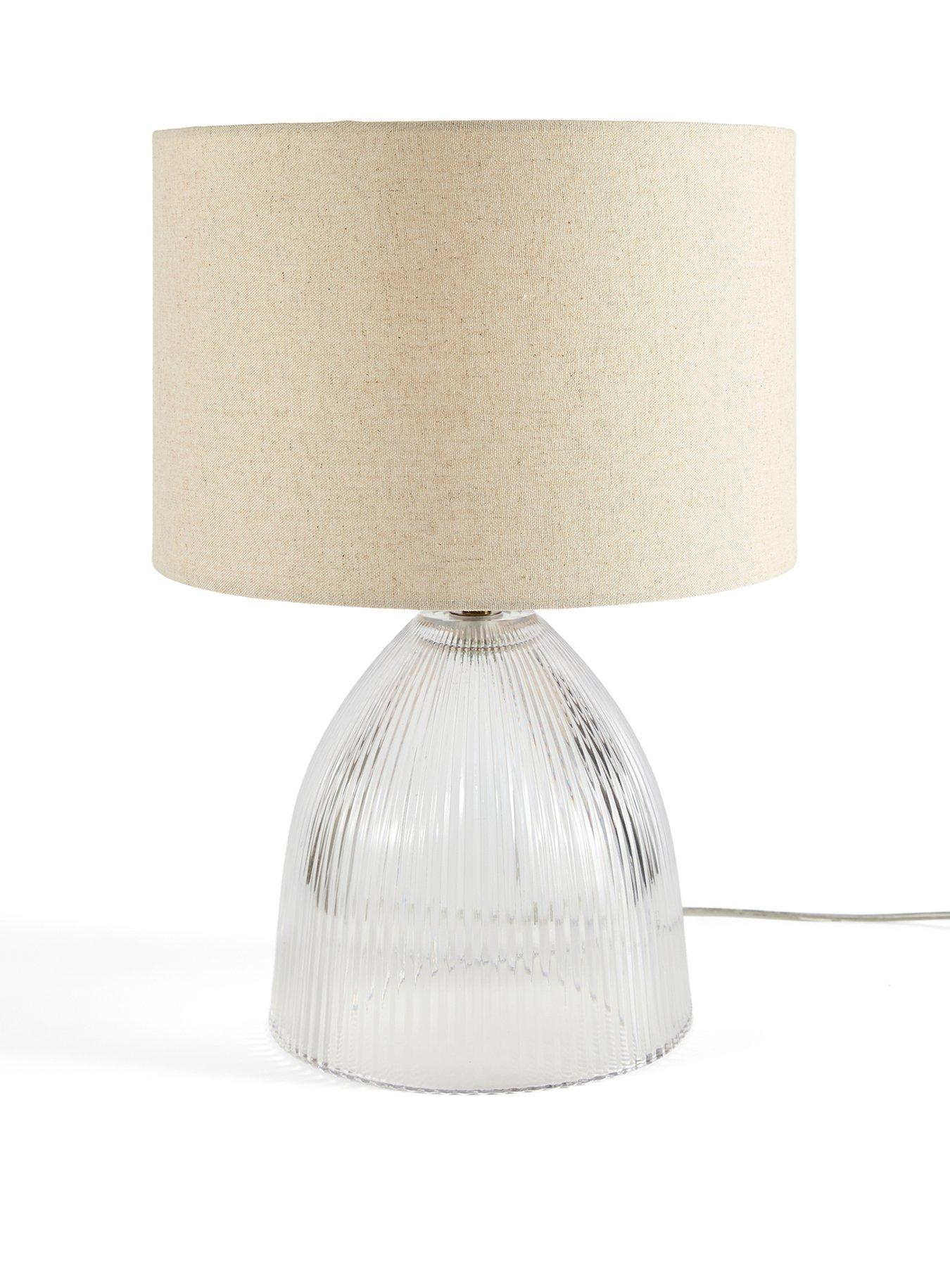 Image 2 of 7 of The Very Collection Ribbed Glass Table Lamp