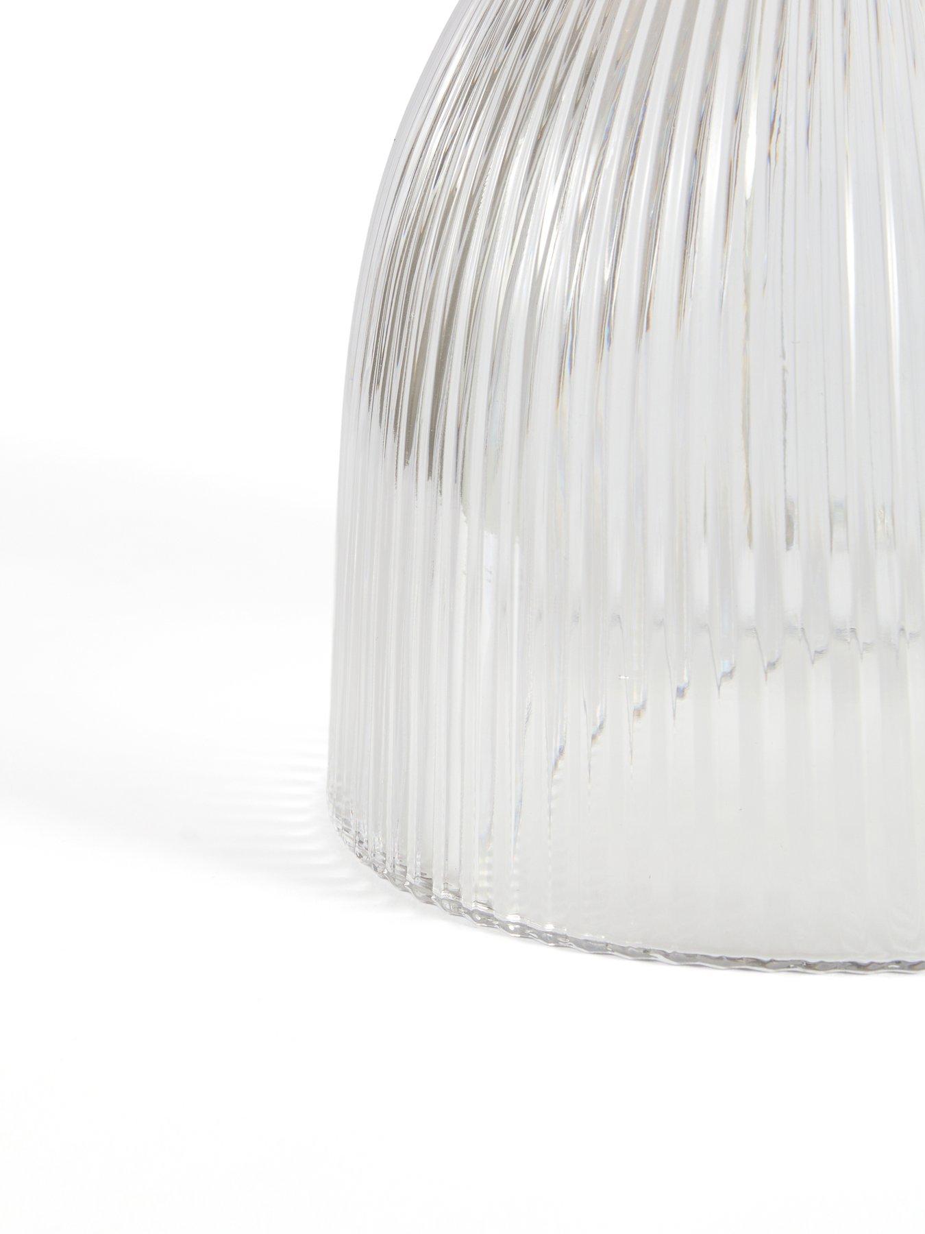 Image 4 of 7 of The Very Collection Ribbed Glass Table Lamp