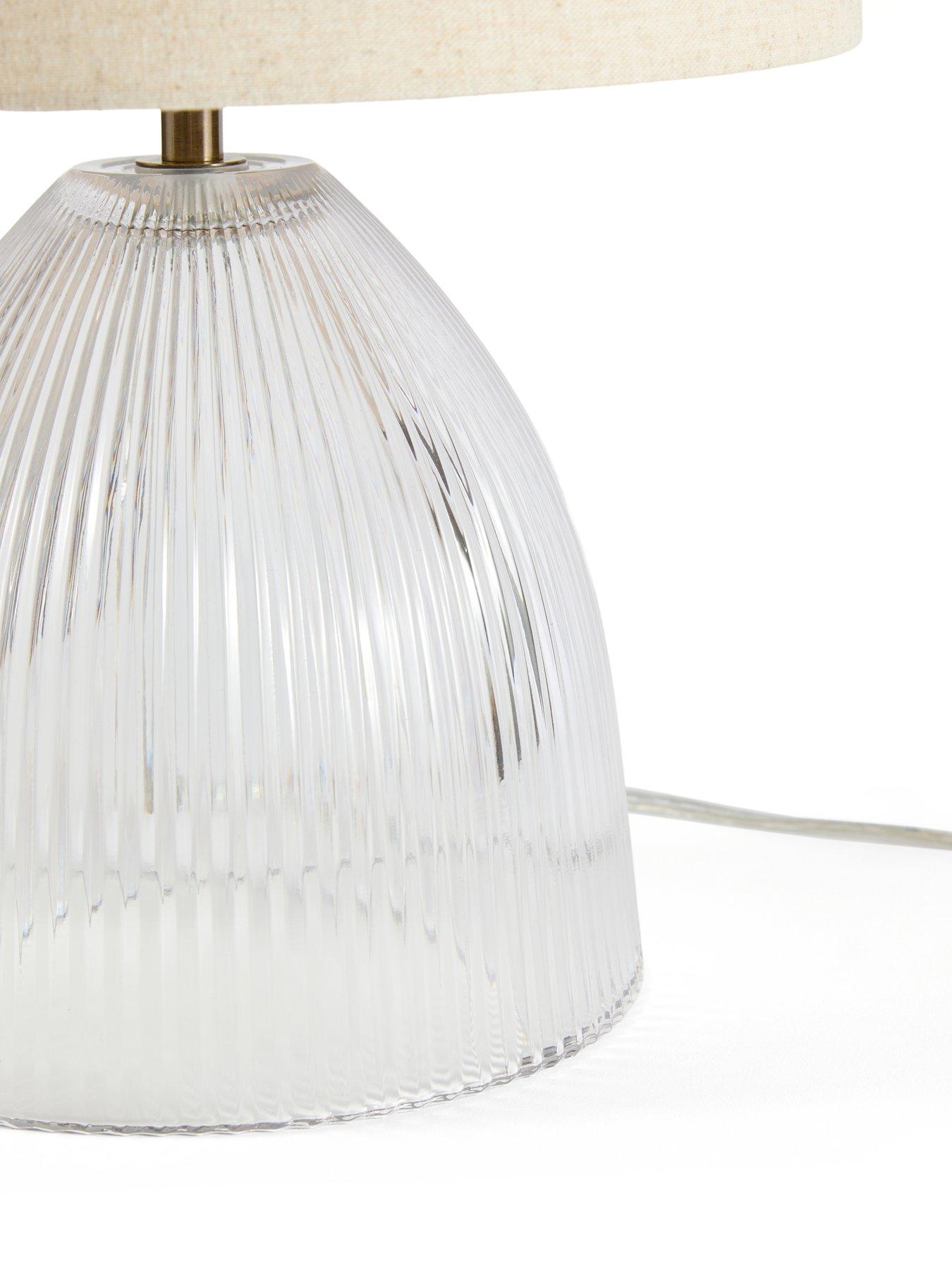 Image 5 of 7 of The Very Collection Ribbed Glass Table Lamp