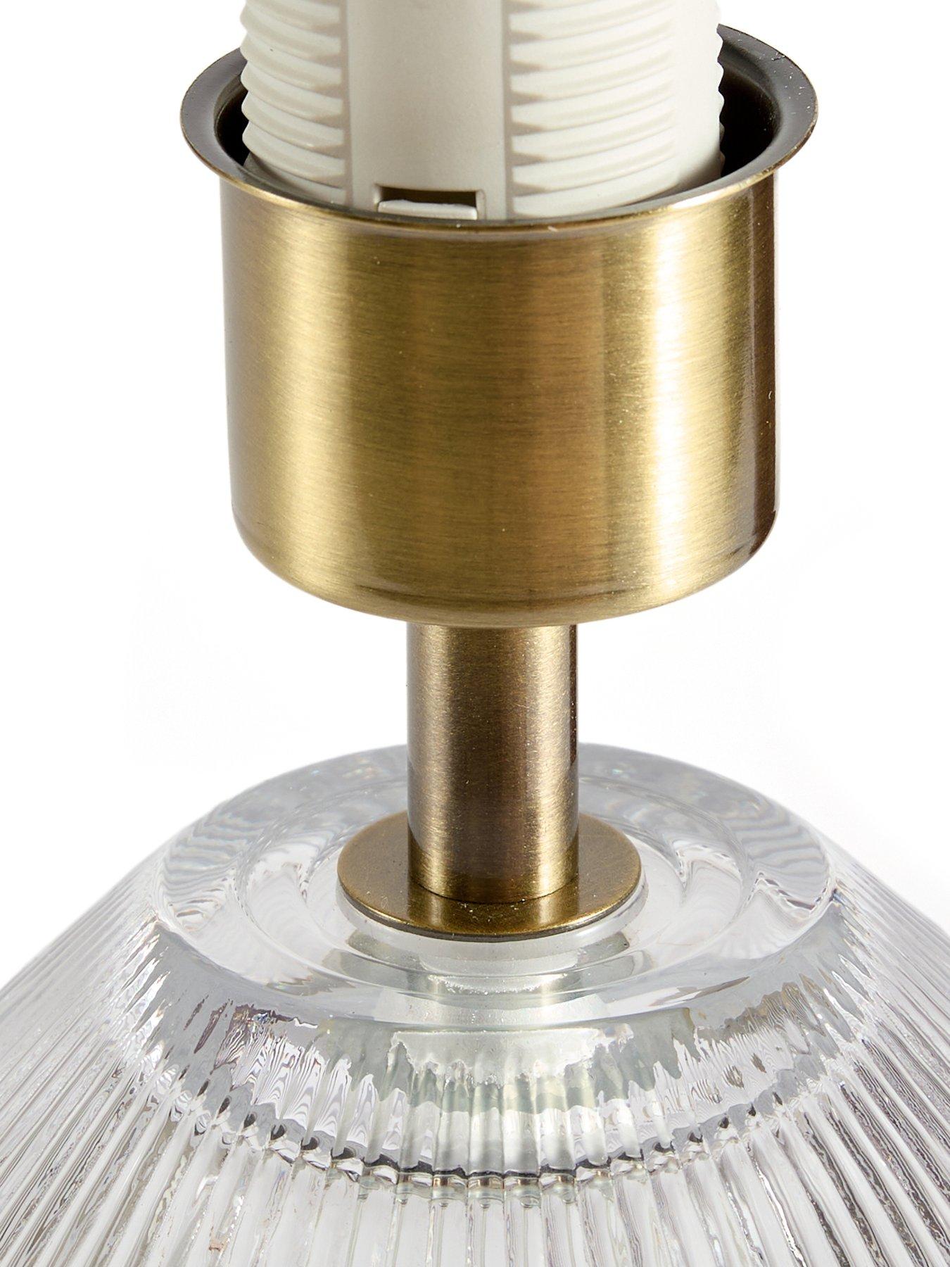 Image 7 of 7 of The Very Collection Ribbed Glass Table Lamp