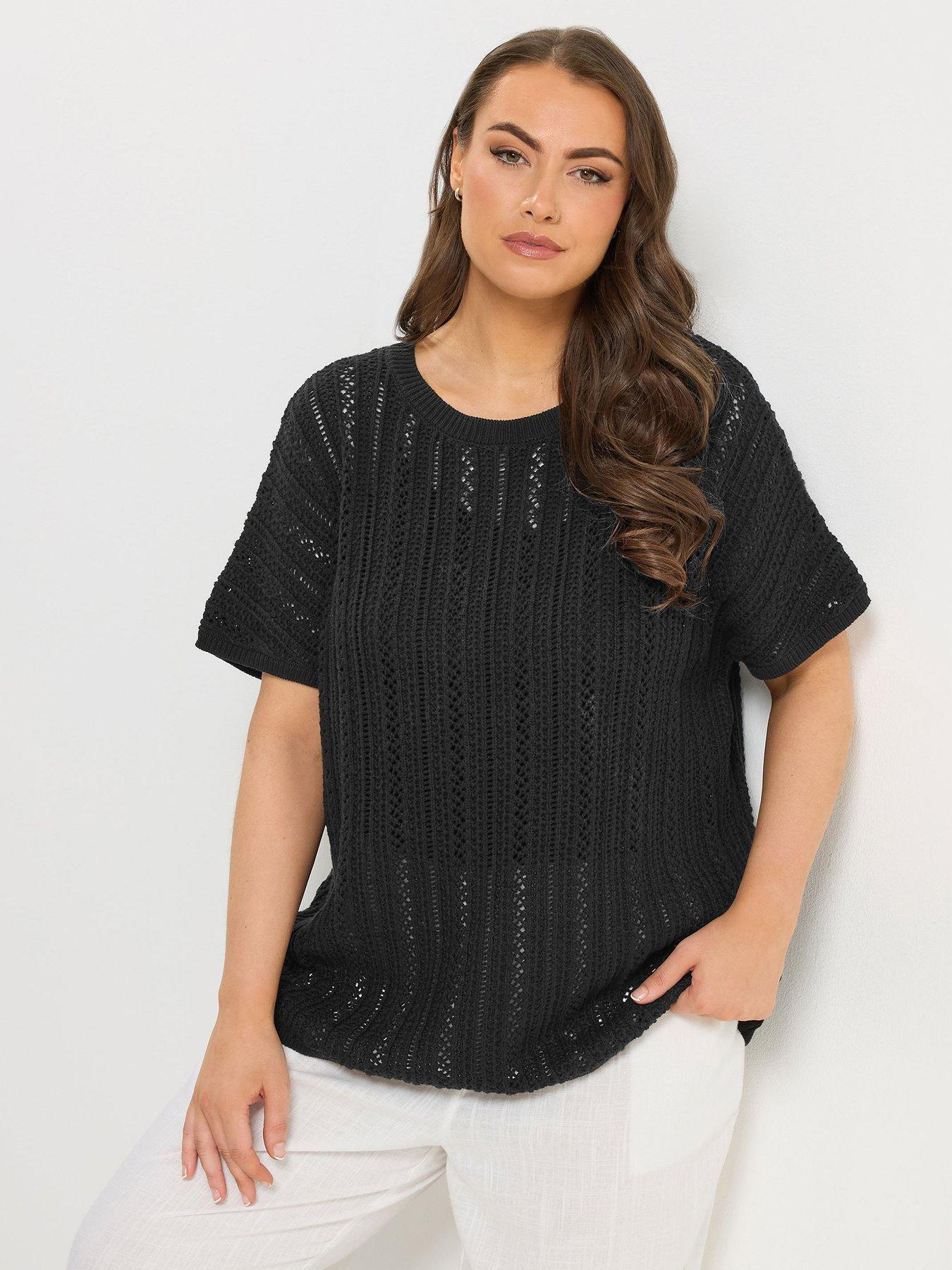Yours Curve Boxy Cover Up - Black