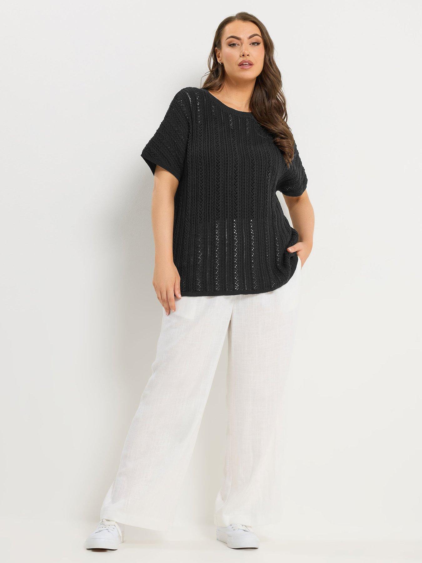 Image 3 of 5 of Yours Curve Boxy Cover Up - Black