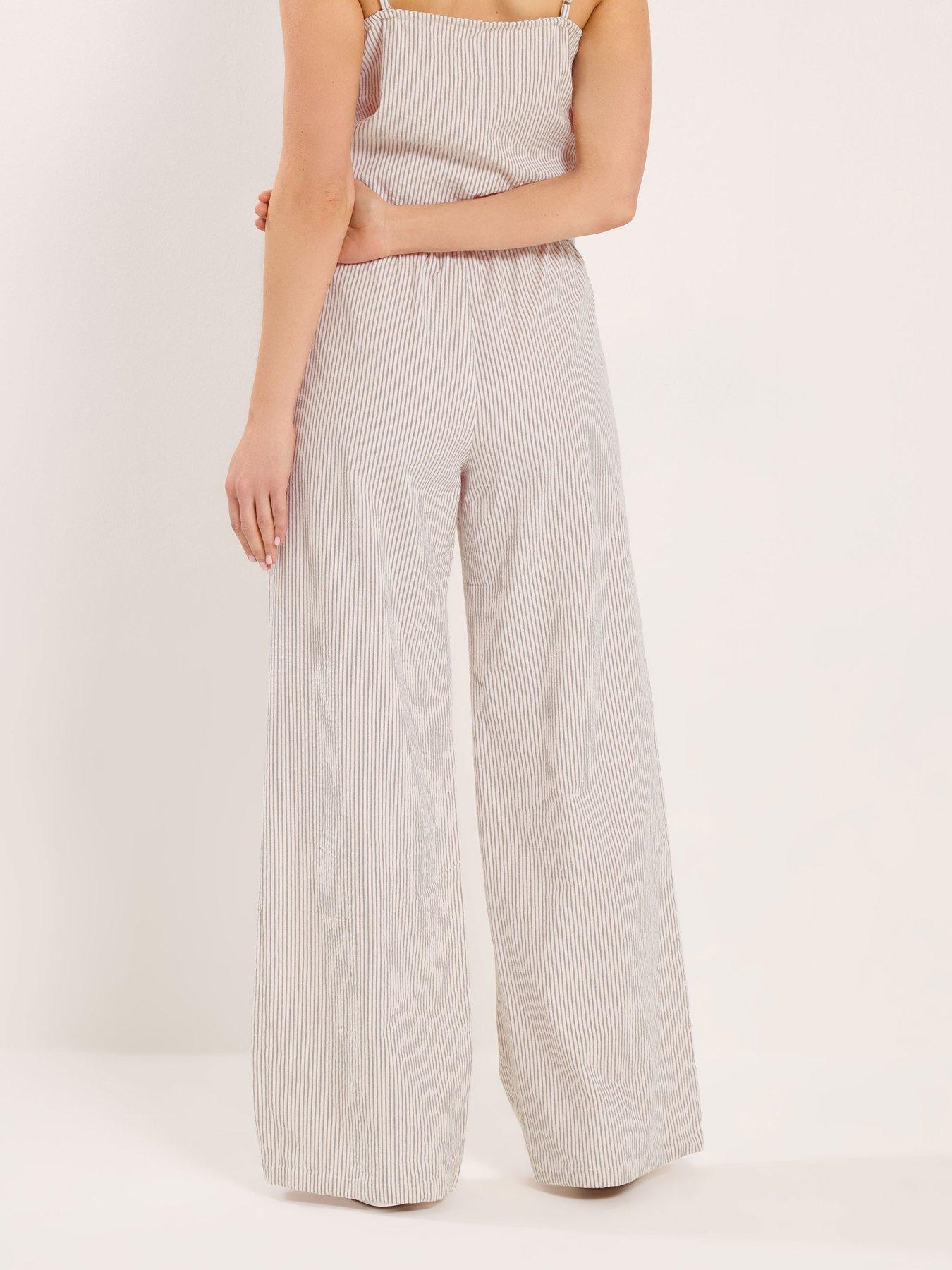 Image 2 of 4 of Long Tall Sally Tall Stripe Wide Leg Trousers 36"