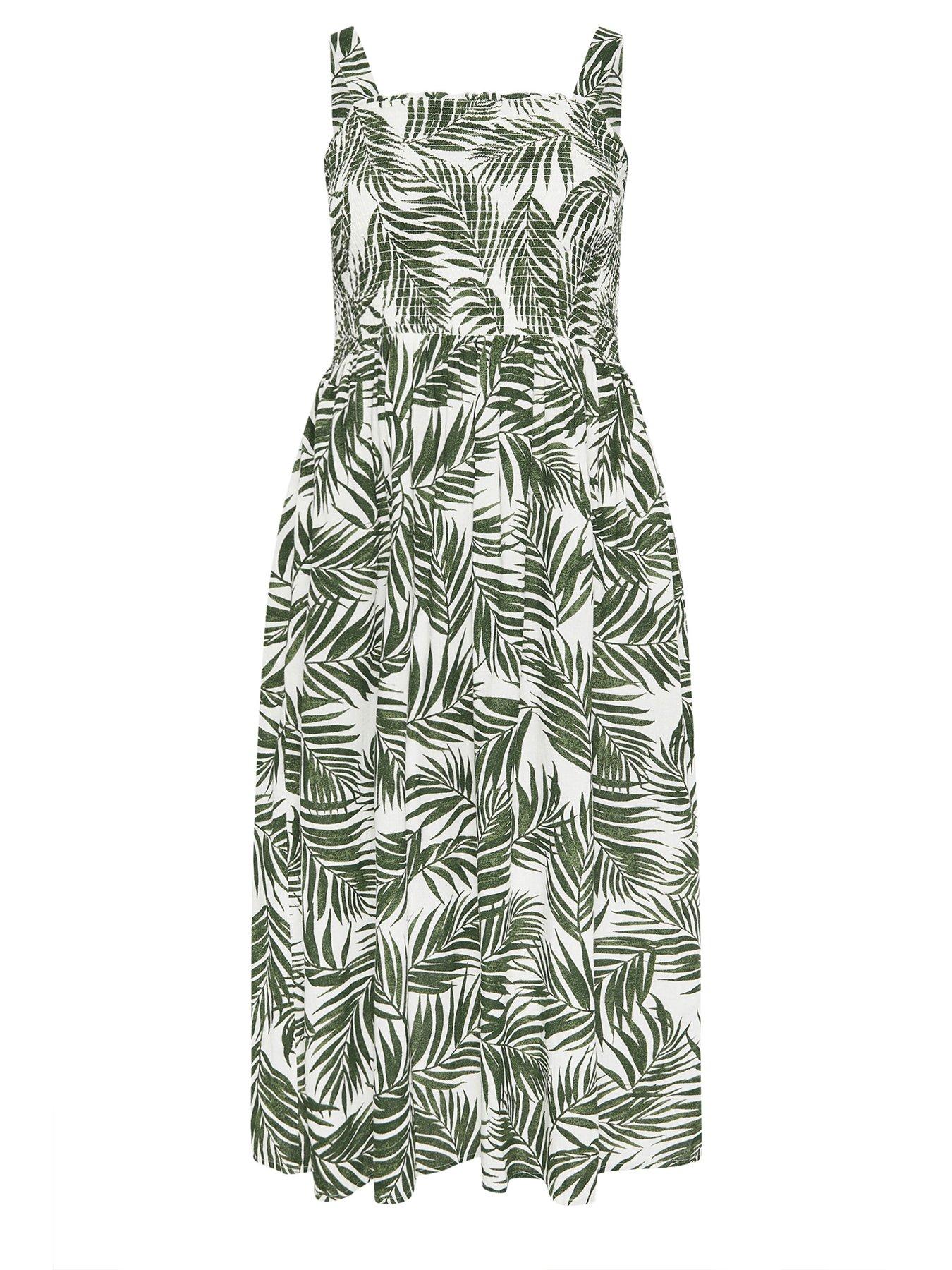 Image 5 of 5 of Yours Curve Linen Shirred Maxi Dress