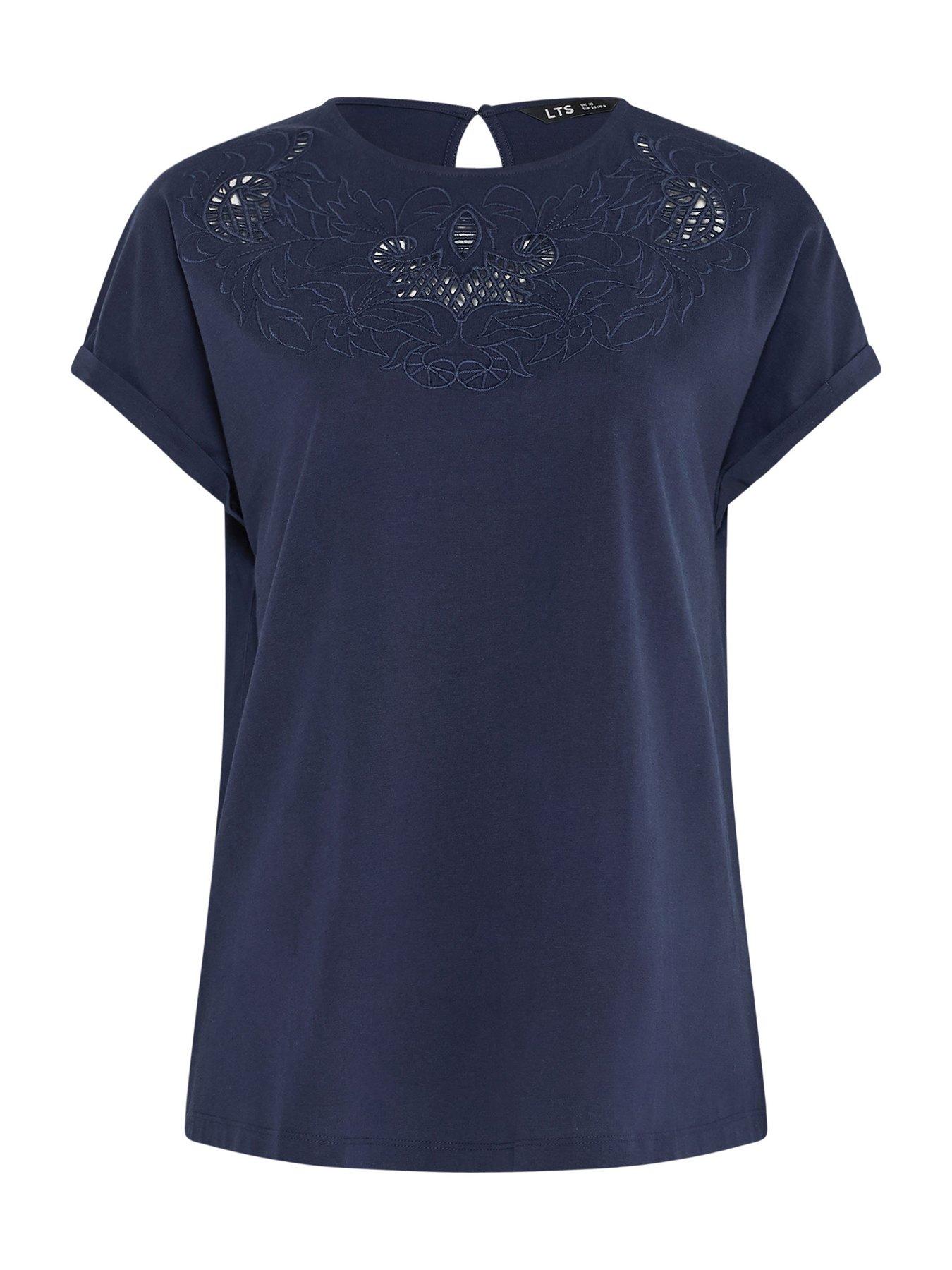Image 5 of 5 of Long Tall Sally Embroidered T-Shirt - Blue
