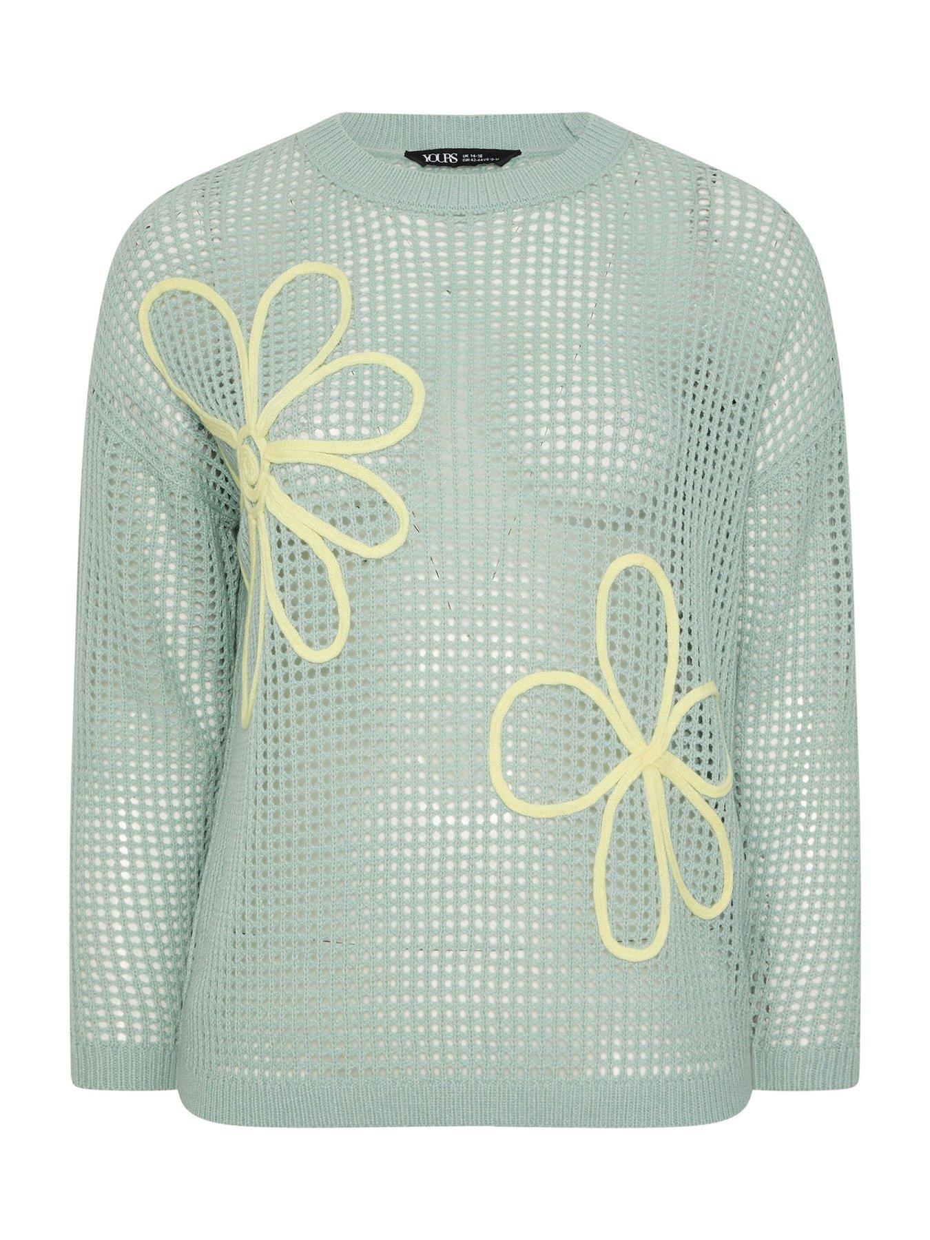 Image 5 of 5 of Yours Curve Cornelle Floral Jumper - Blue
