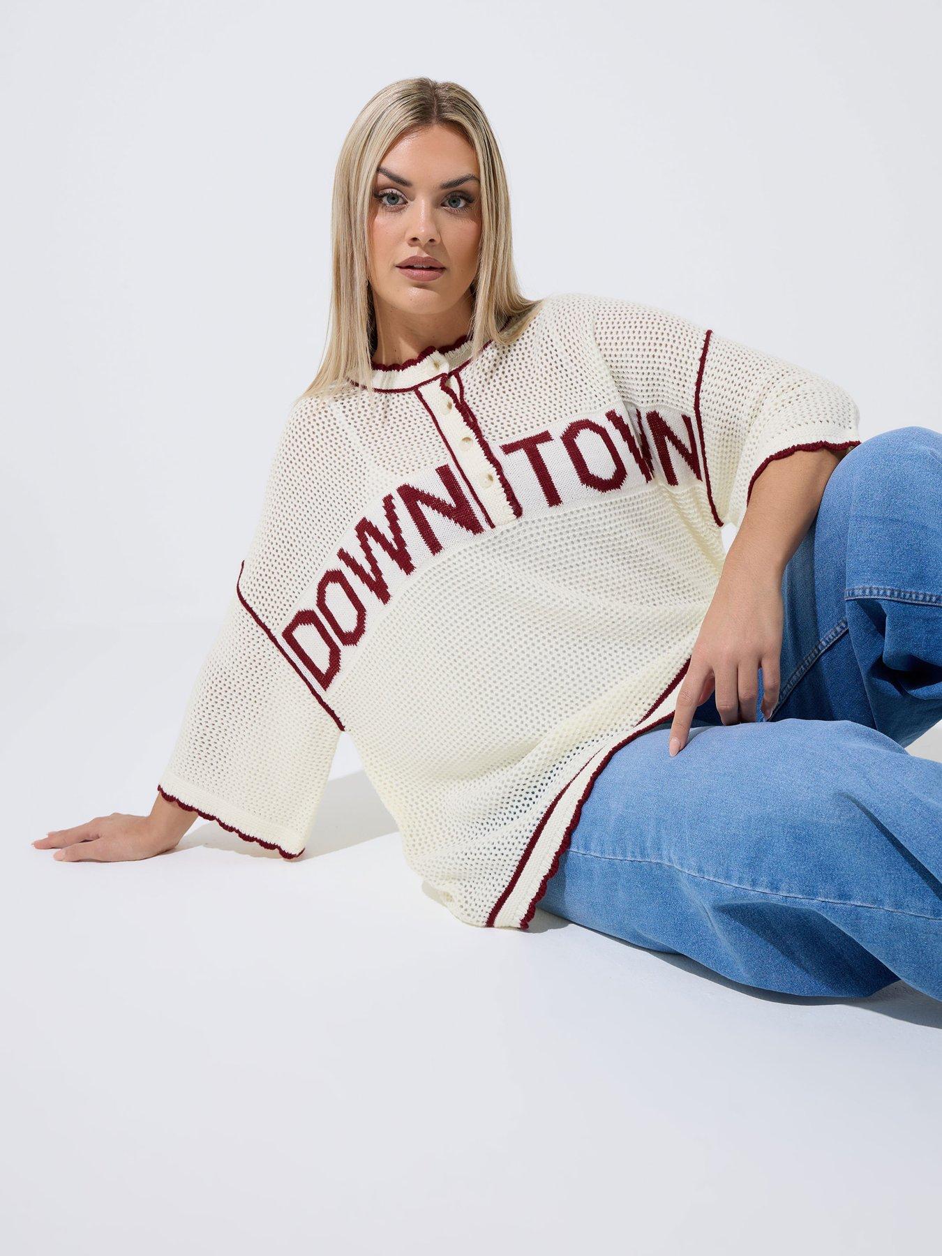 Yours Curve Downtown Sport Top - White