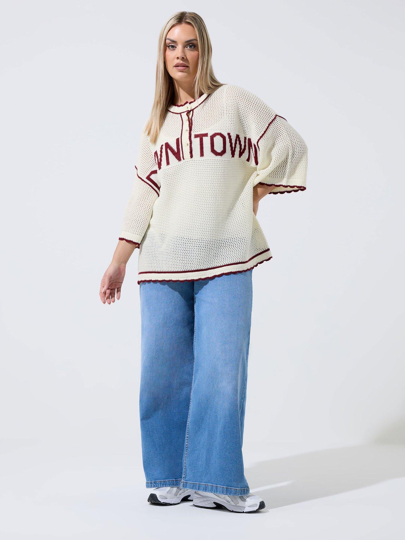 Image 3 of 5 of Yours Curve Downtown Sport Top - White