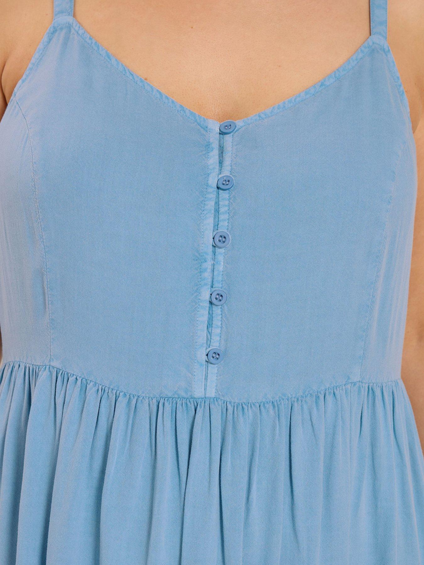 Image 4 of 5 of Yours Curve Strappy Sundress - Blue