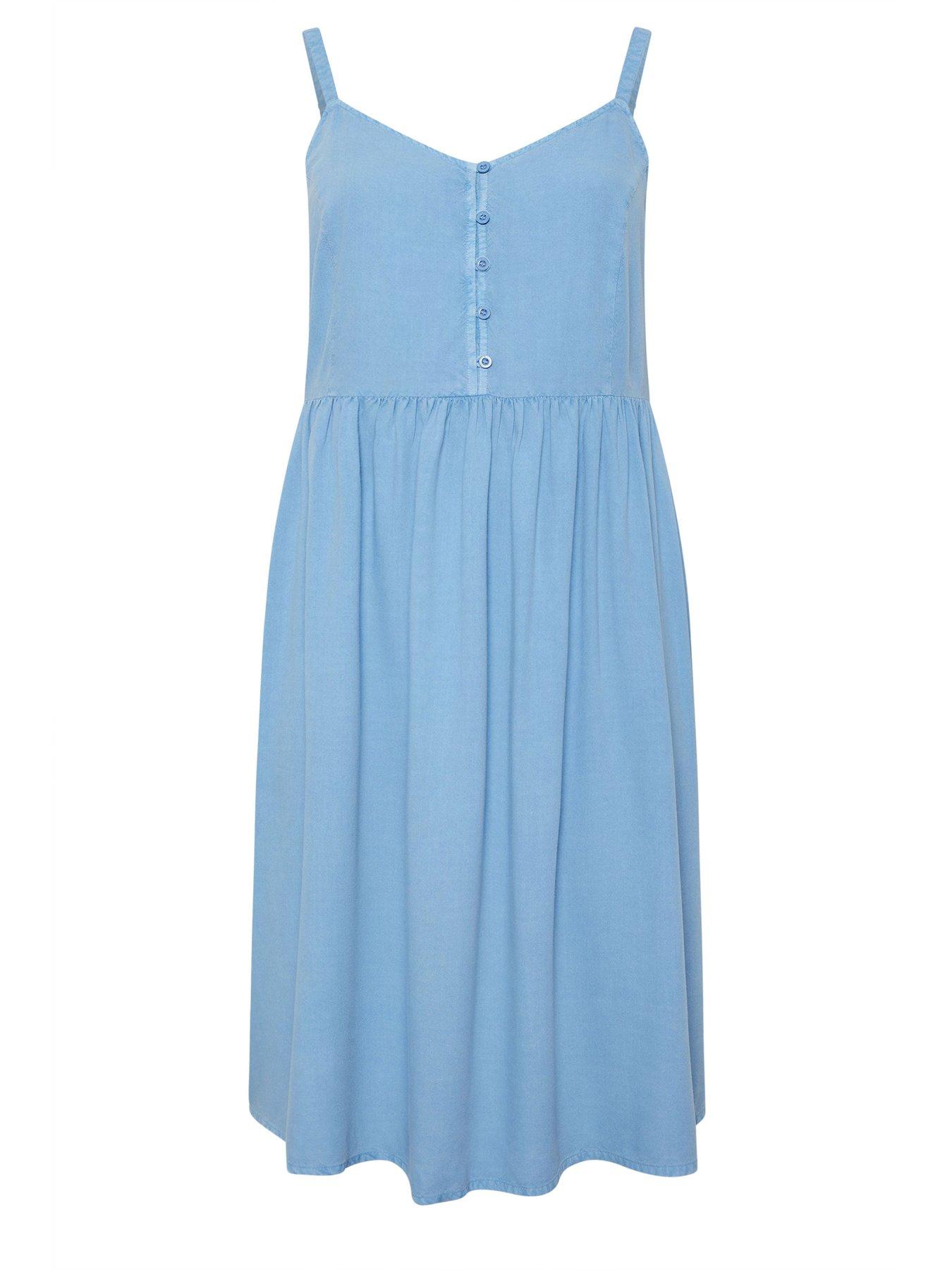 Image 5 of 5 of Yours Curve Strappy Sundress - Blue