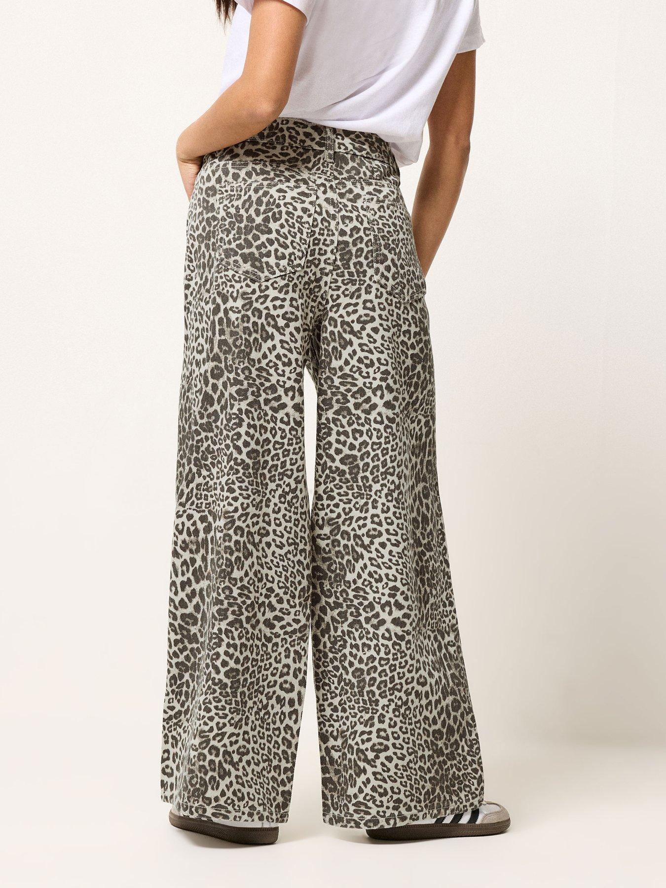Image 2 of 6 of PixieGirl Petite Animal Wide Leg Jeans