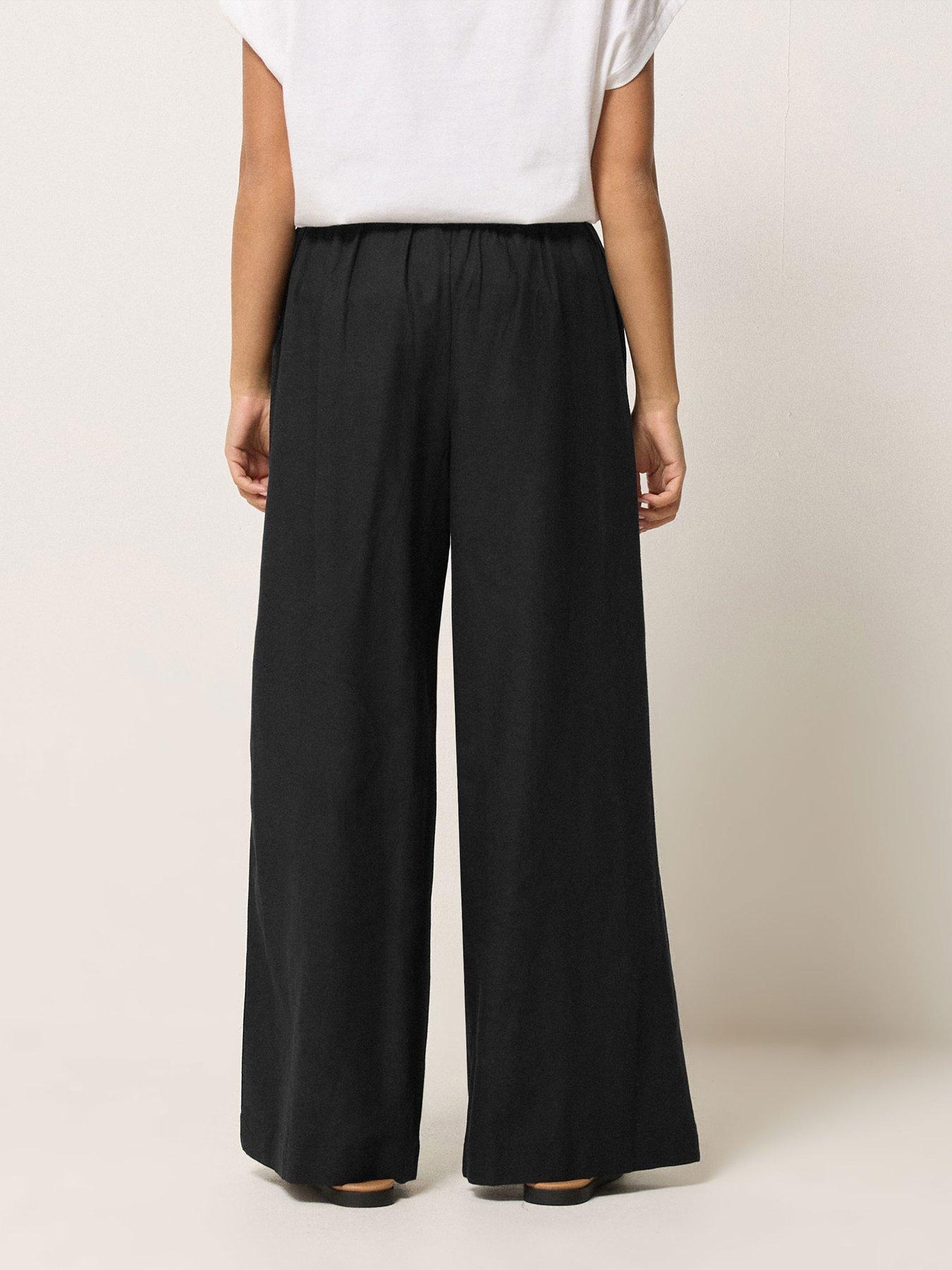 Image 2 of 5 of PixieGirl Petite Bead Drawstring Wide Leg Trousers