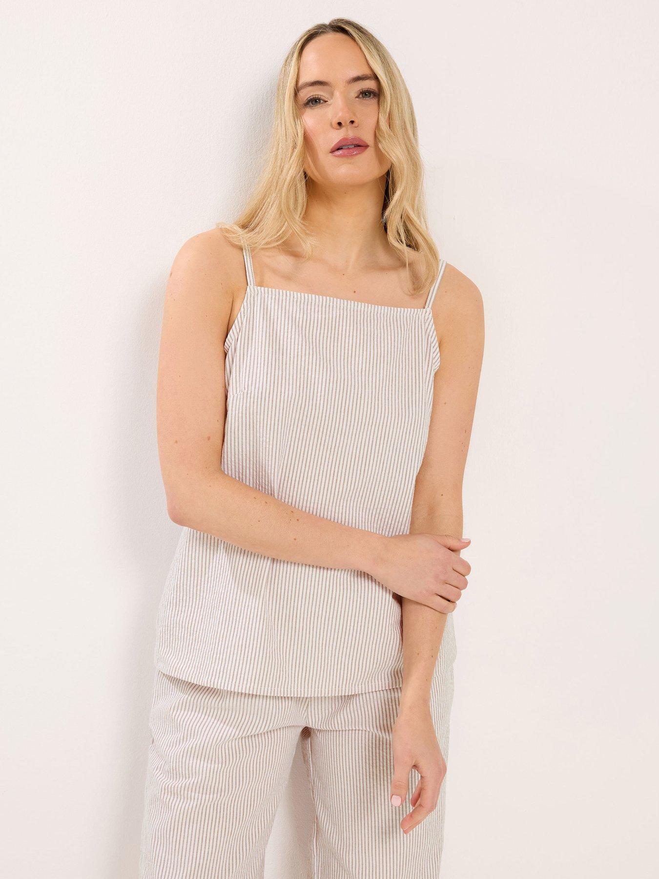 Image 1 of 4 of Long Tall Sally Stripe Vest - Cream