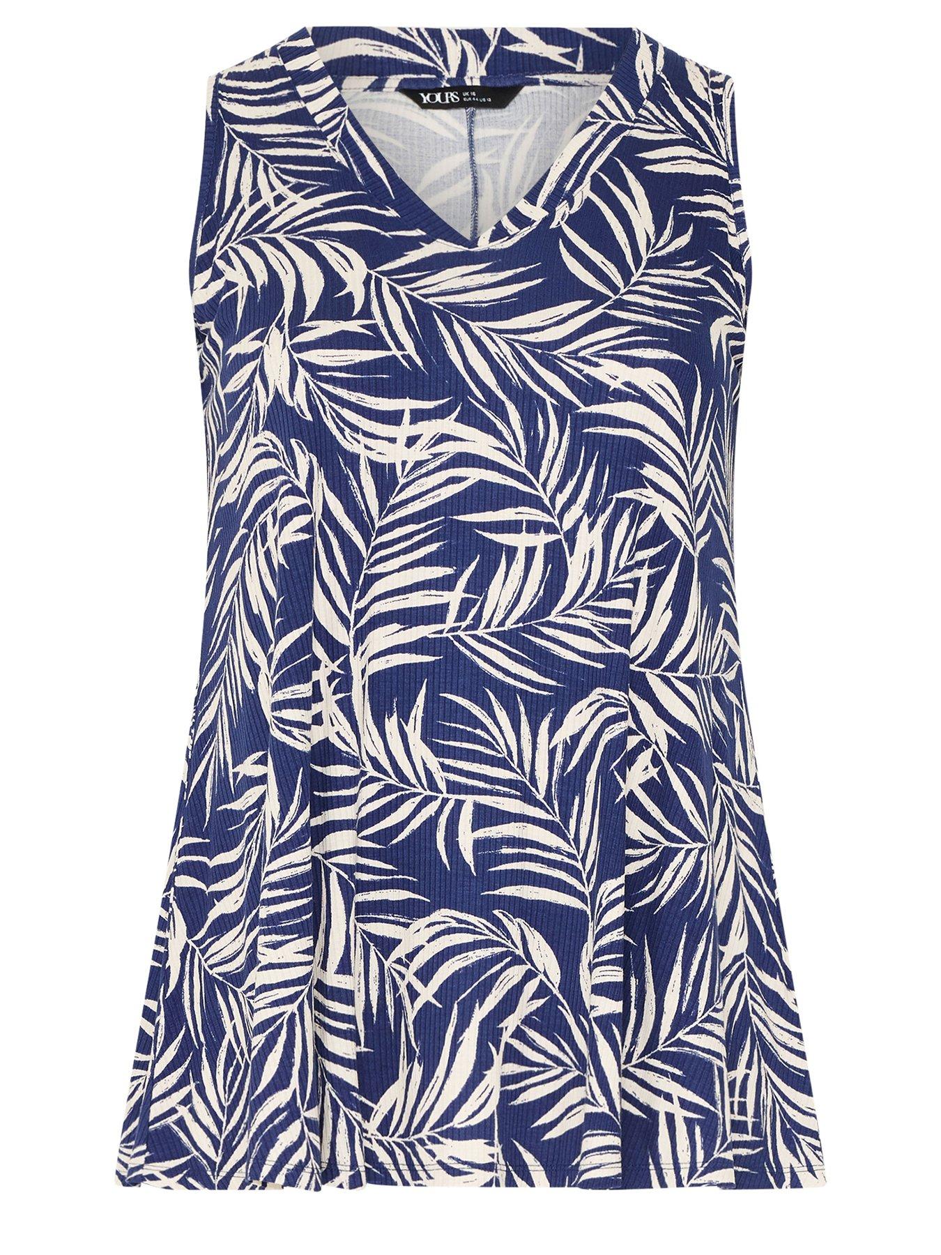 Image 5 of 5 of Yours Curve Rib Swing Printed Vest - Purple