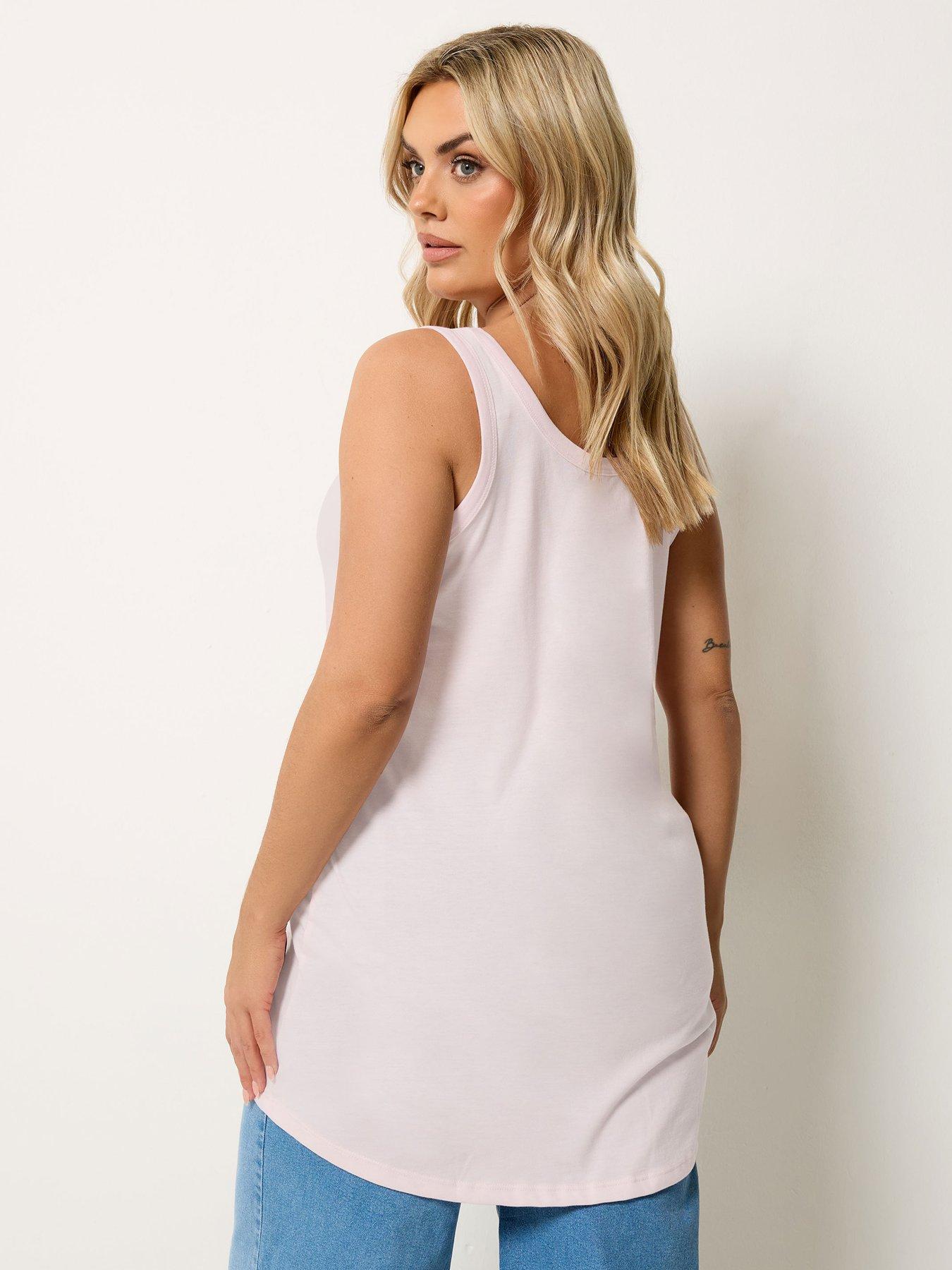 Image 2 of 6 of Yours Curve 2 Pack Core Basic Vests - Multi