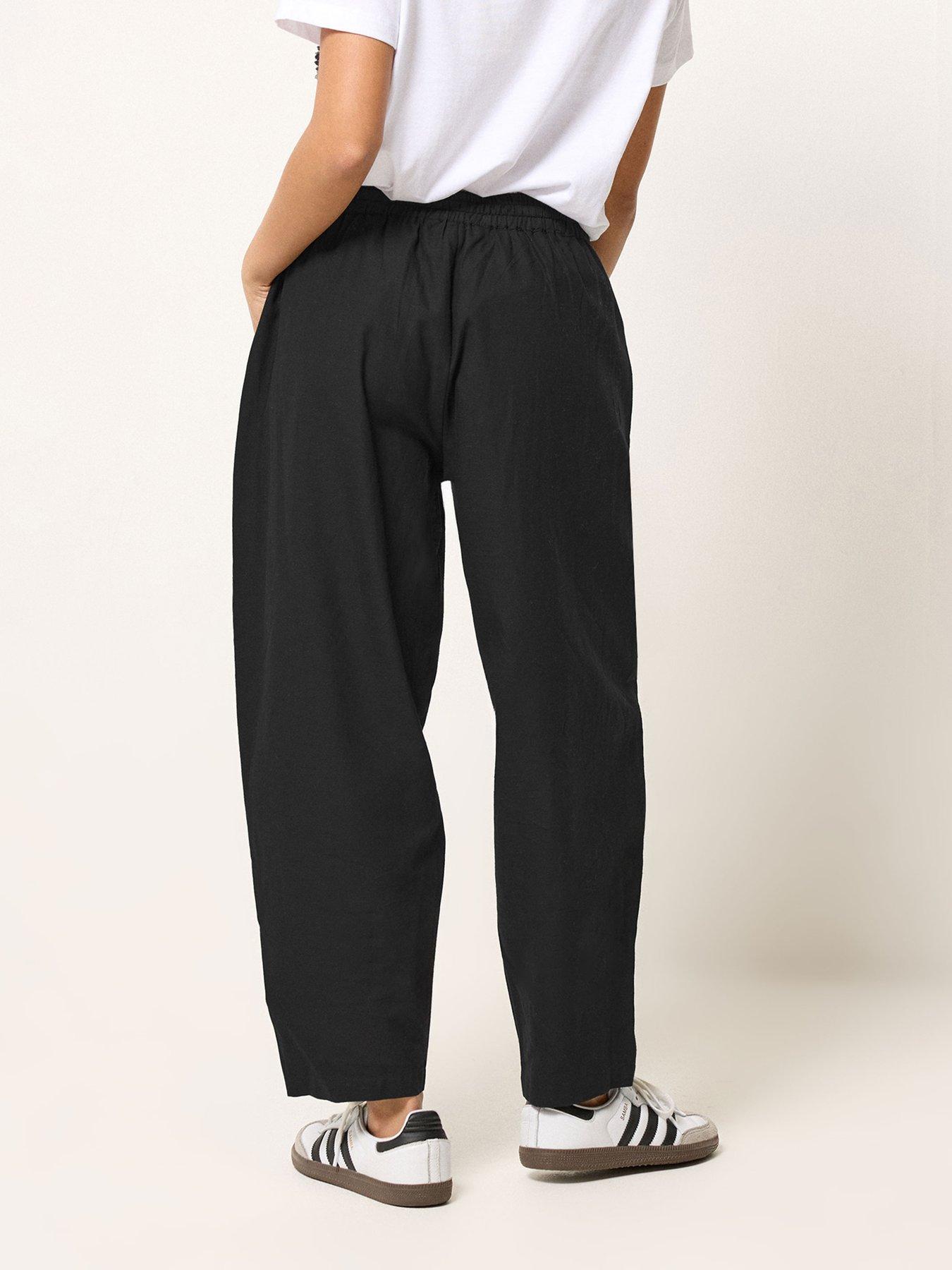Image 2 of 5 of PixieGirl Petite Barrel Trousers Containing Linen