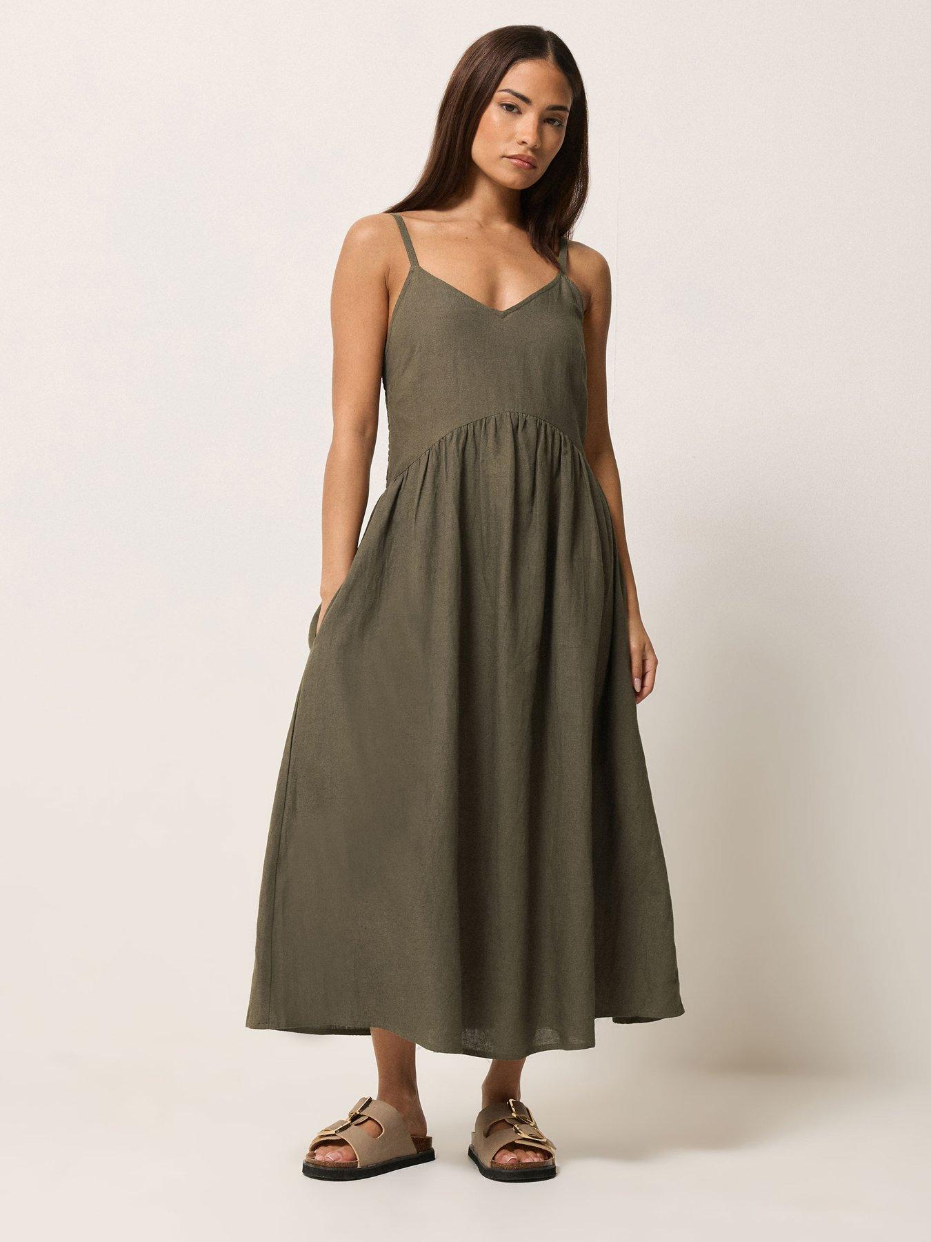 Image 1 of 5 of PixieGirl Petite Strappy Midi Dresss