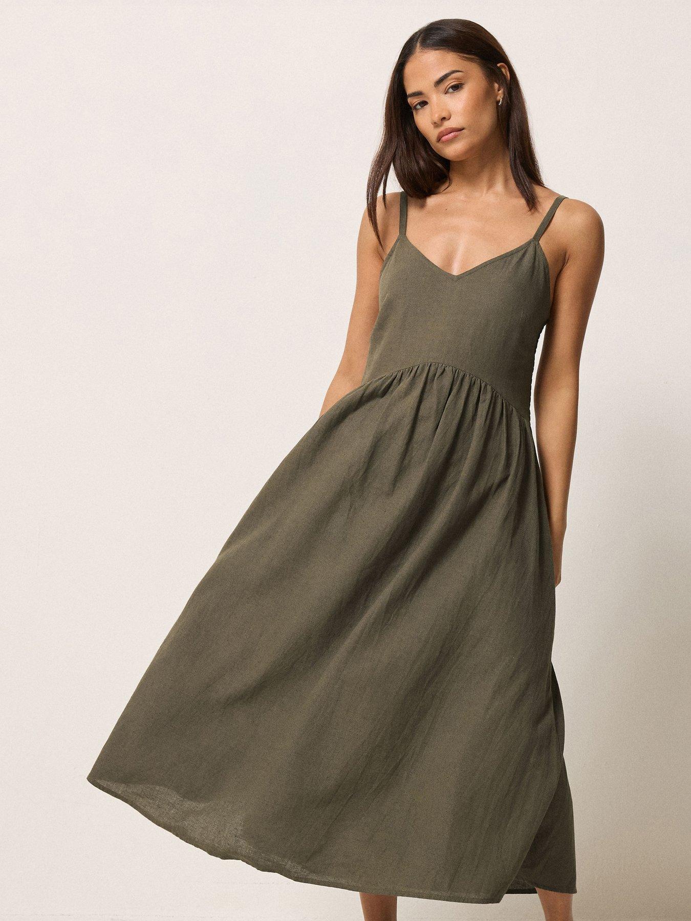 Image 3 of 5 of PixieGirl Petite Strappy Midi Dresss