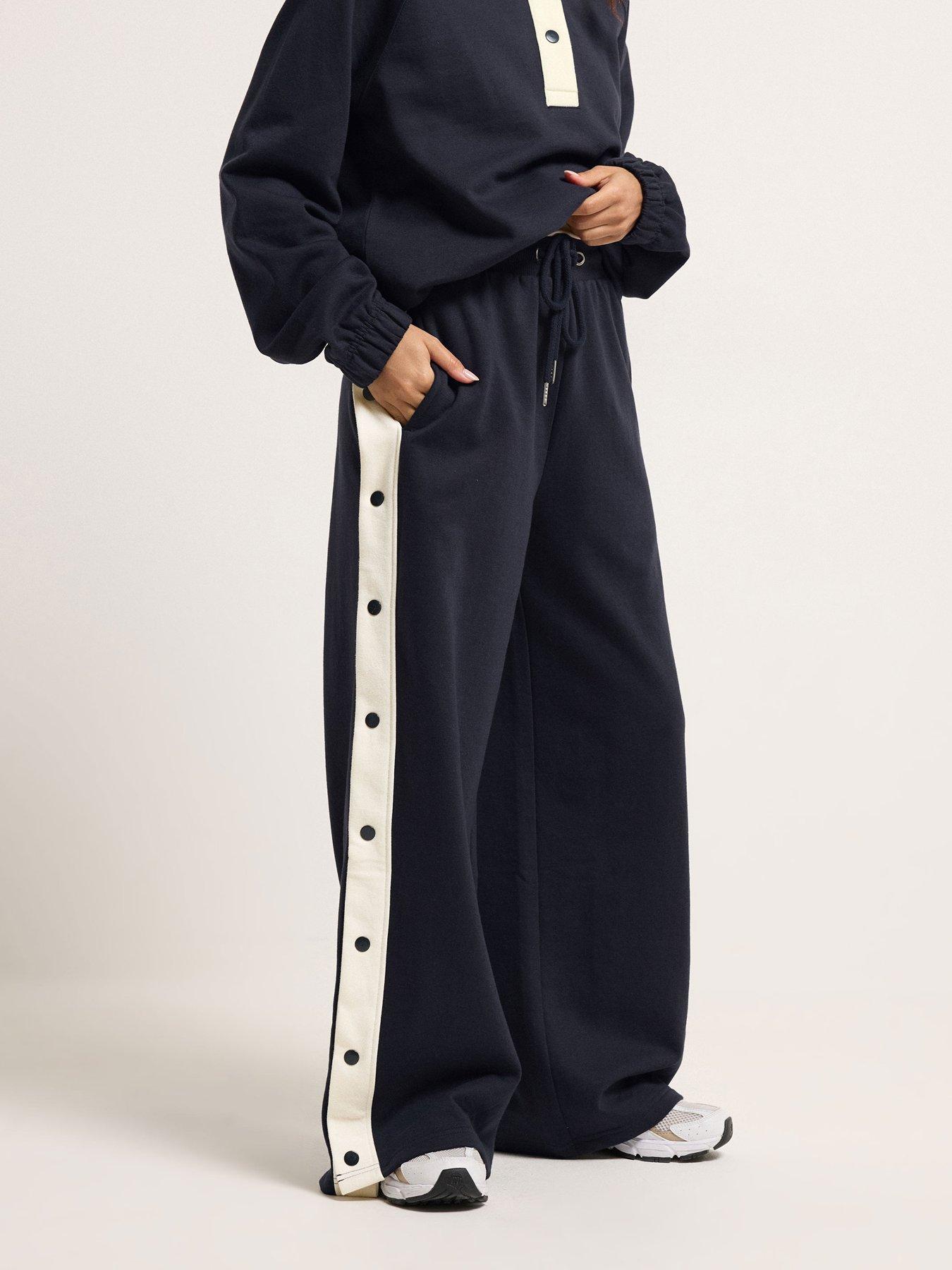 PixieGirl Petite Side Popper Wide Leg Joggers