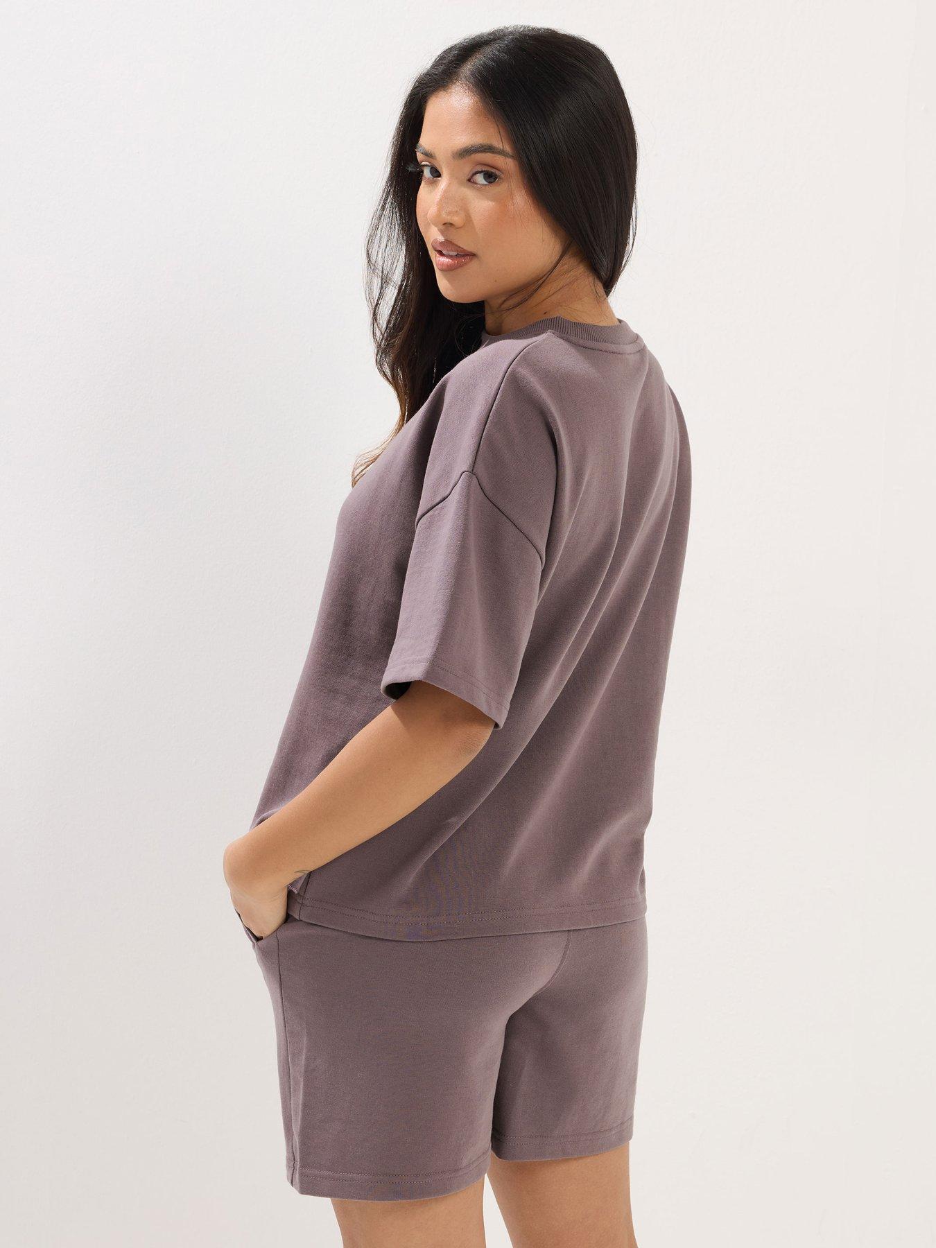 Image 2 of 5 of PixieGirl Petite Sweat Short Set - Purple