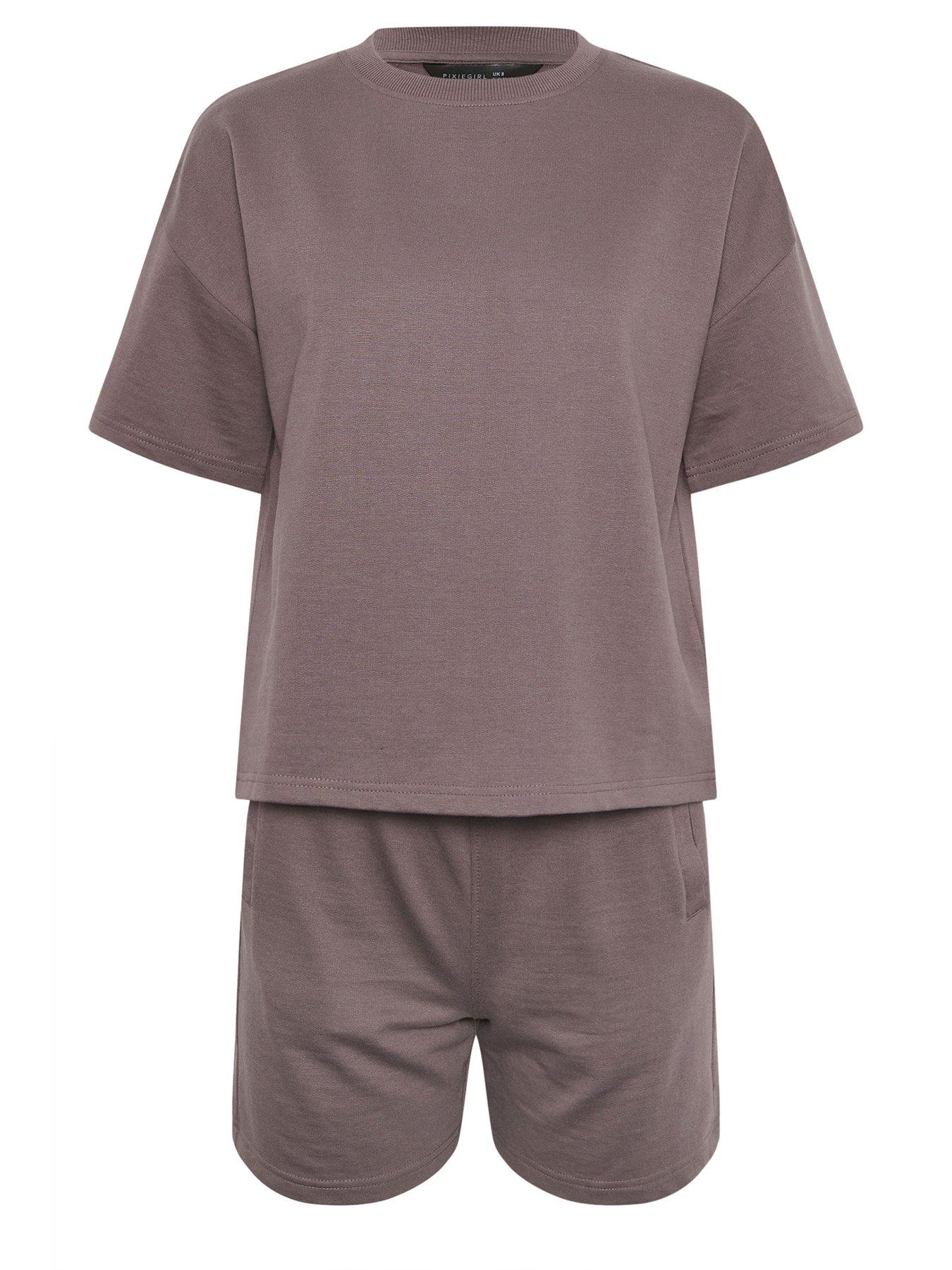 Image 5 of 5 of PixieGirl Petite Sweat Short Set - Purple