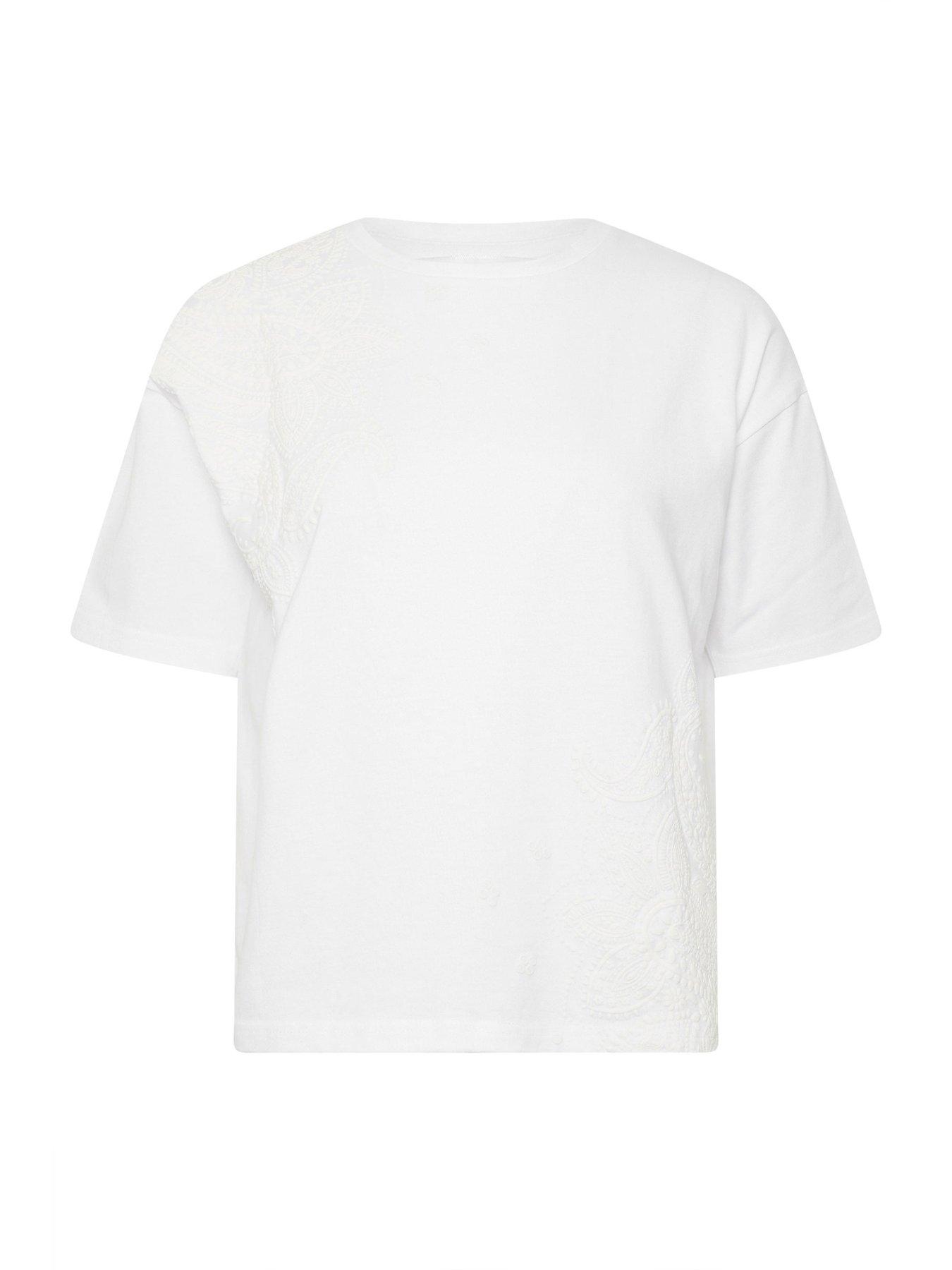 Image 5 of 5 of PixieGirl Petite Puff Paisley T-Shirt - White