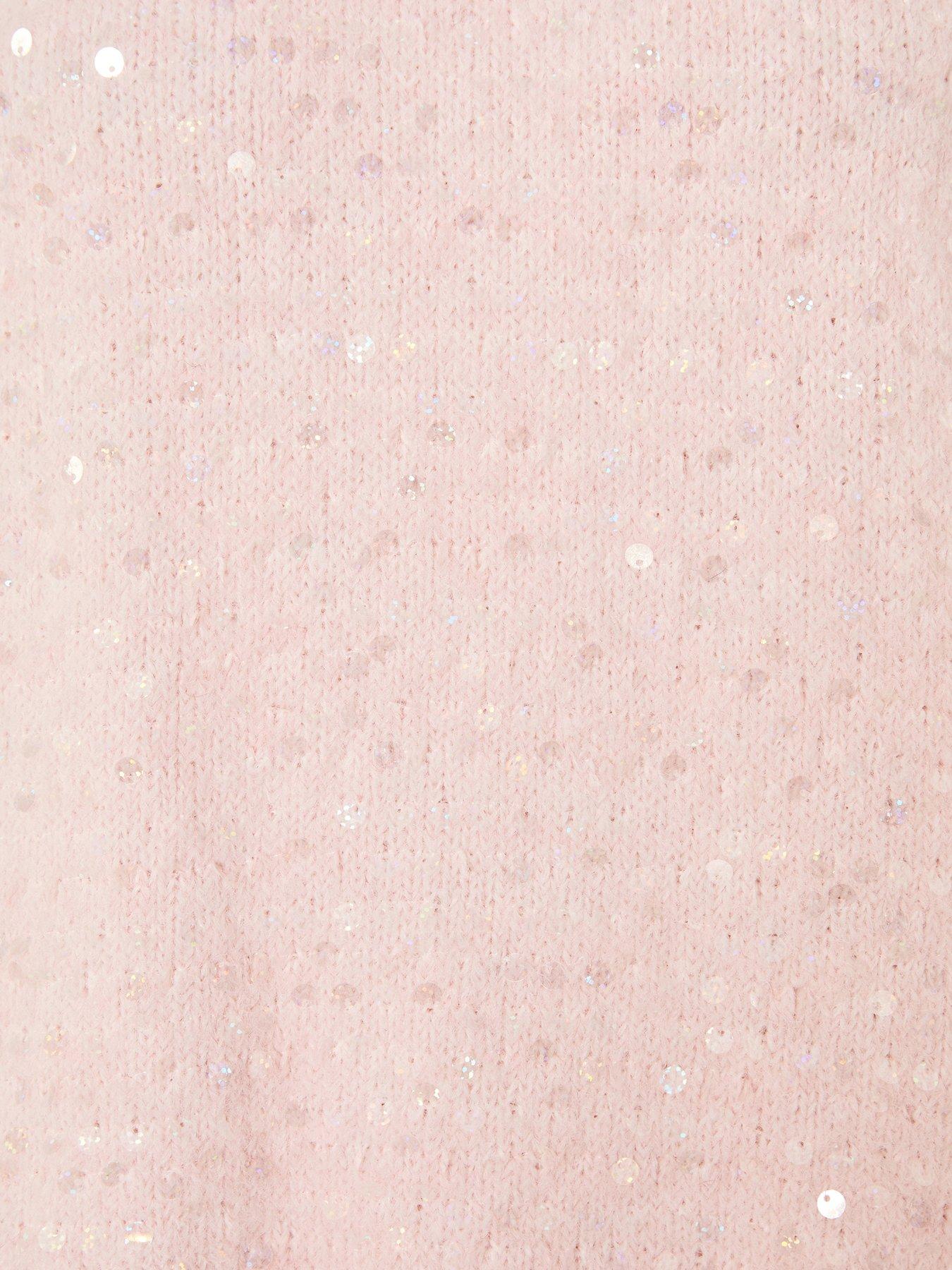 Image 6 of 6 of Quiz Pink Sequin Embellished Knitted Vest
