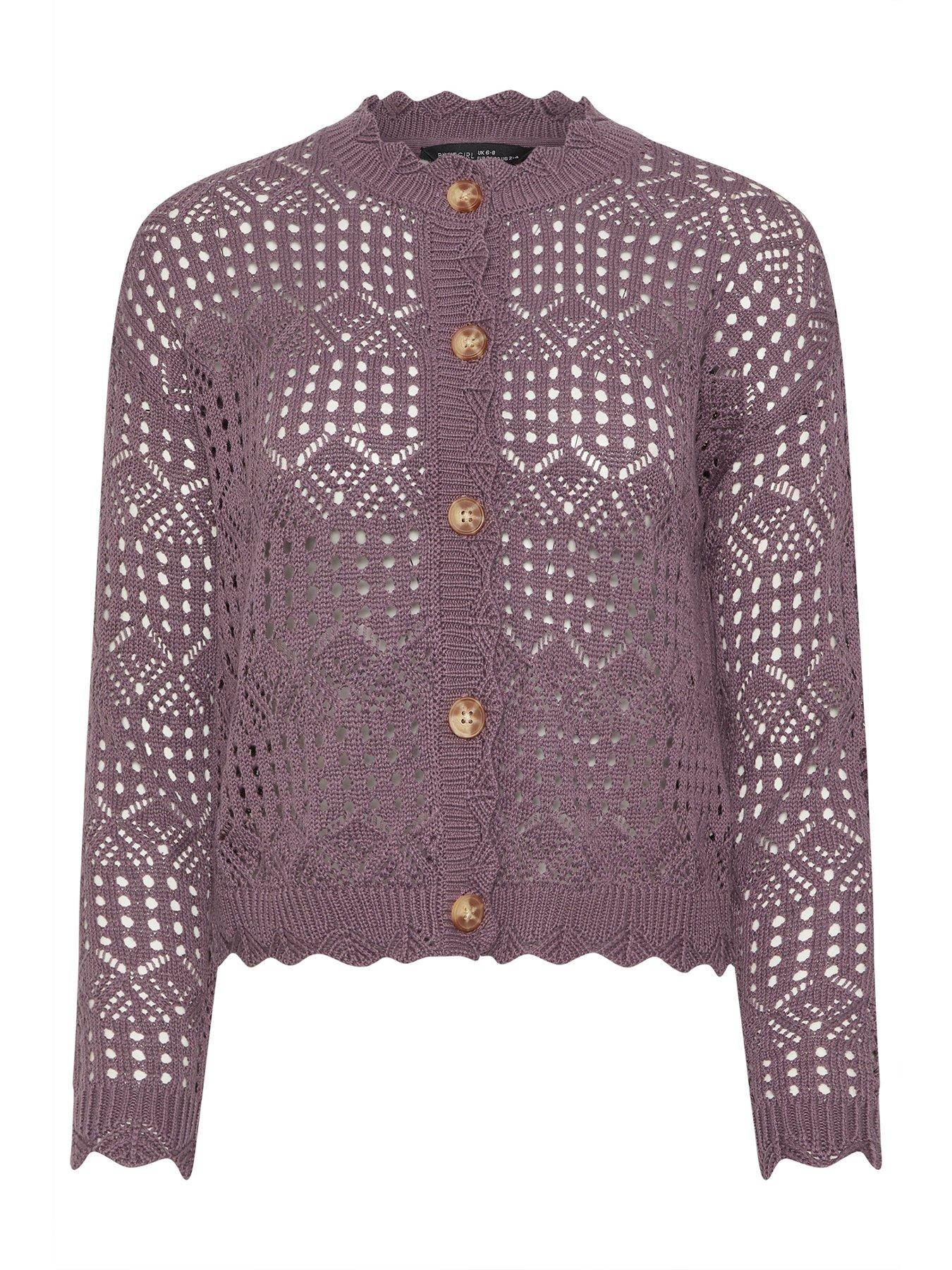 Image 5 of 5 of PixieGirl Petite Button Crochet Cardigan