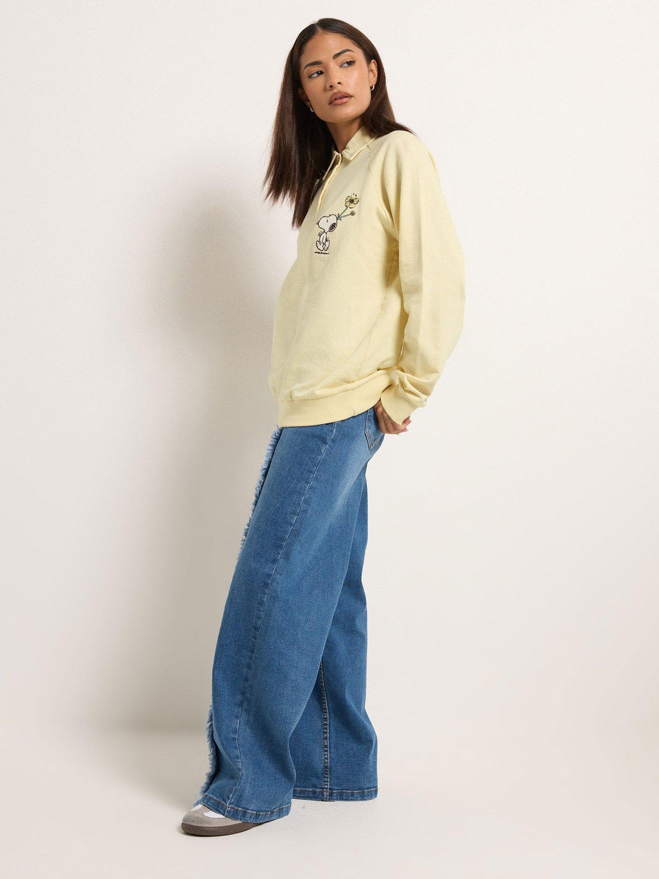 Image 3 of 4 of PixieGirl Petite Snoopy Buttercup Sweatshirt - Yellow