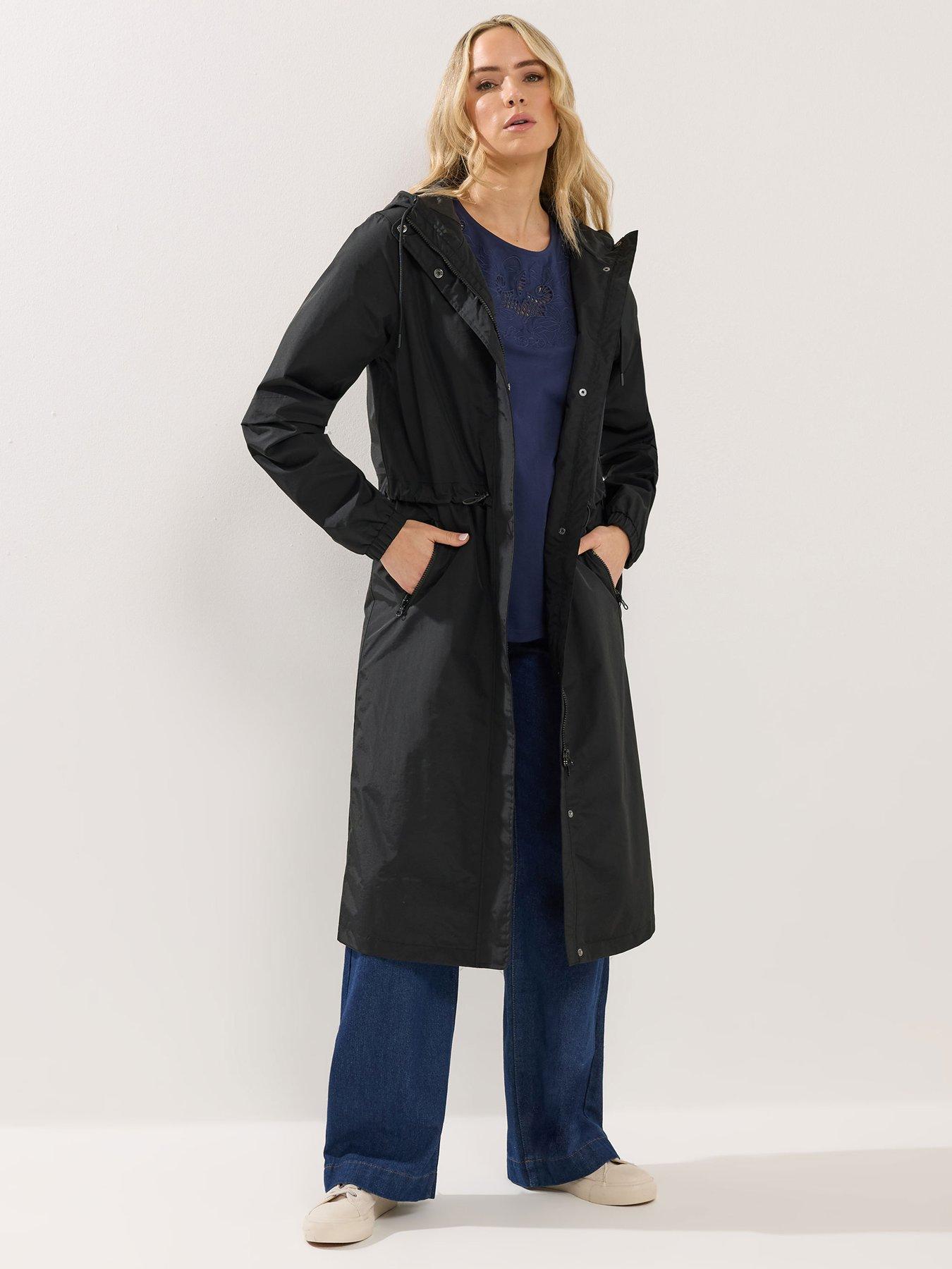 Long Tall Sally Waterproof Longline Jacket - Black