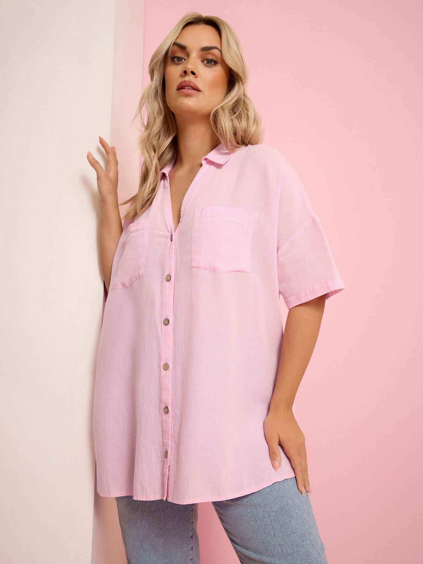 Yours Curve Desert Shirt - Pink