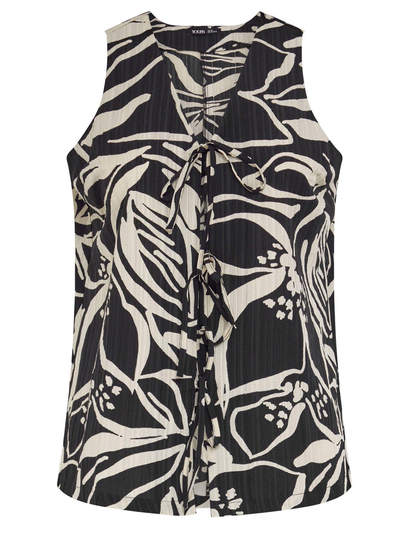 Image 5 of 5 of Yours Curve Tie Front Vest