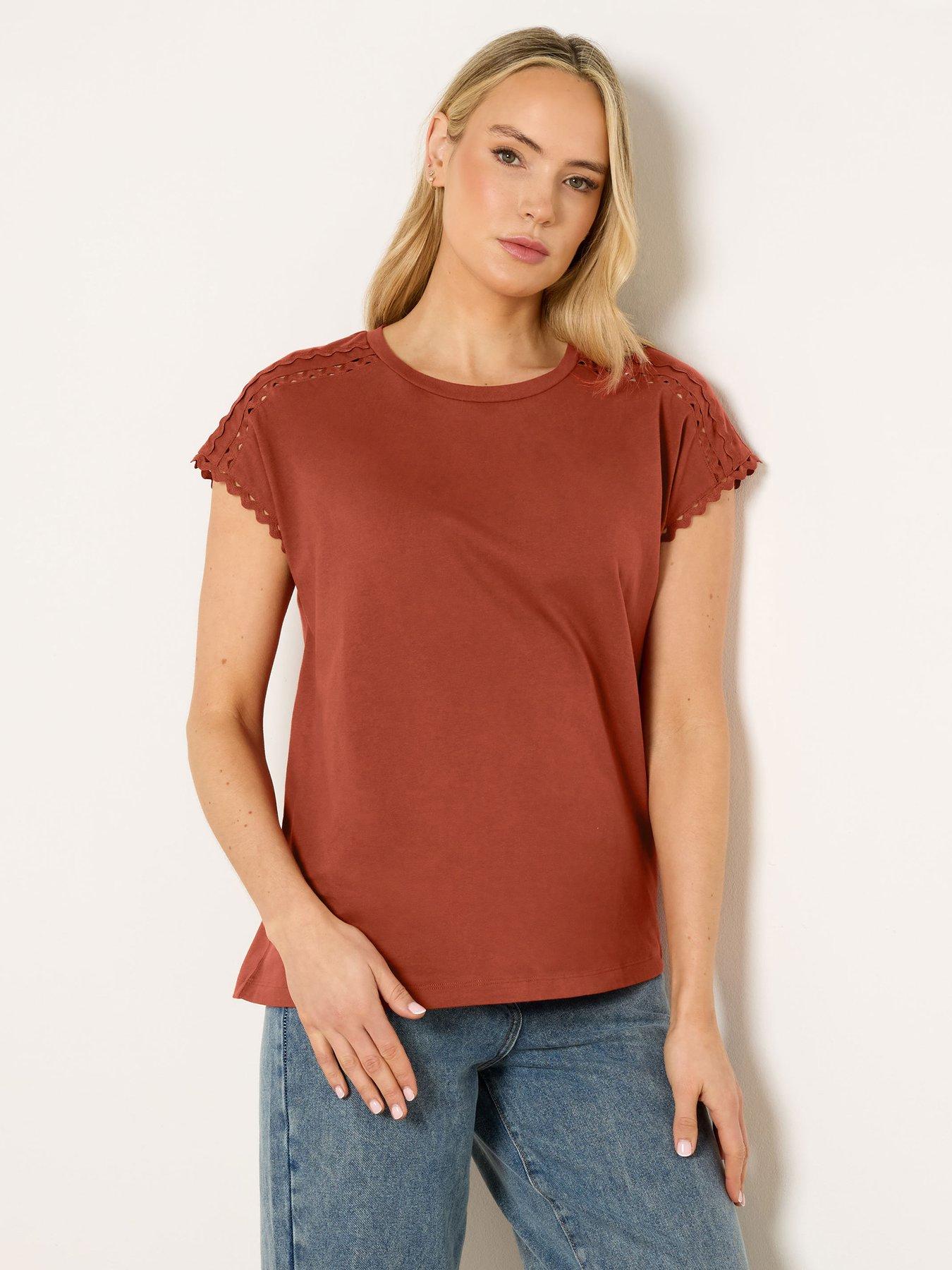 Long Tall Sally Tall Ric Tac T-Shirt - Brown