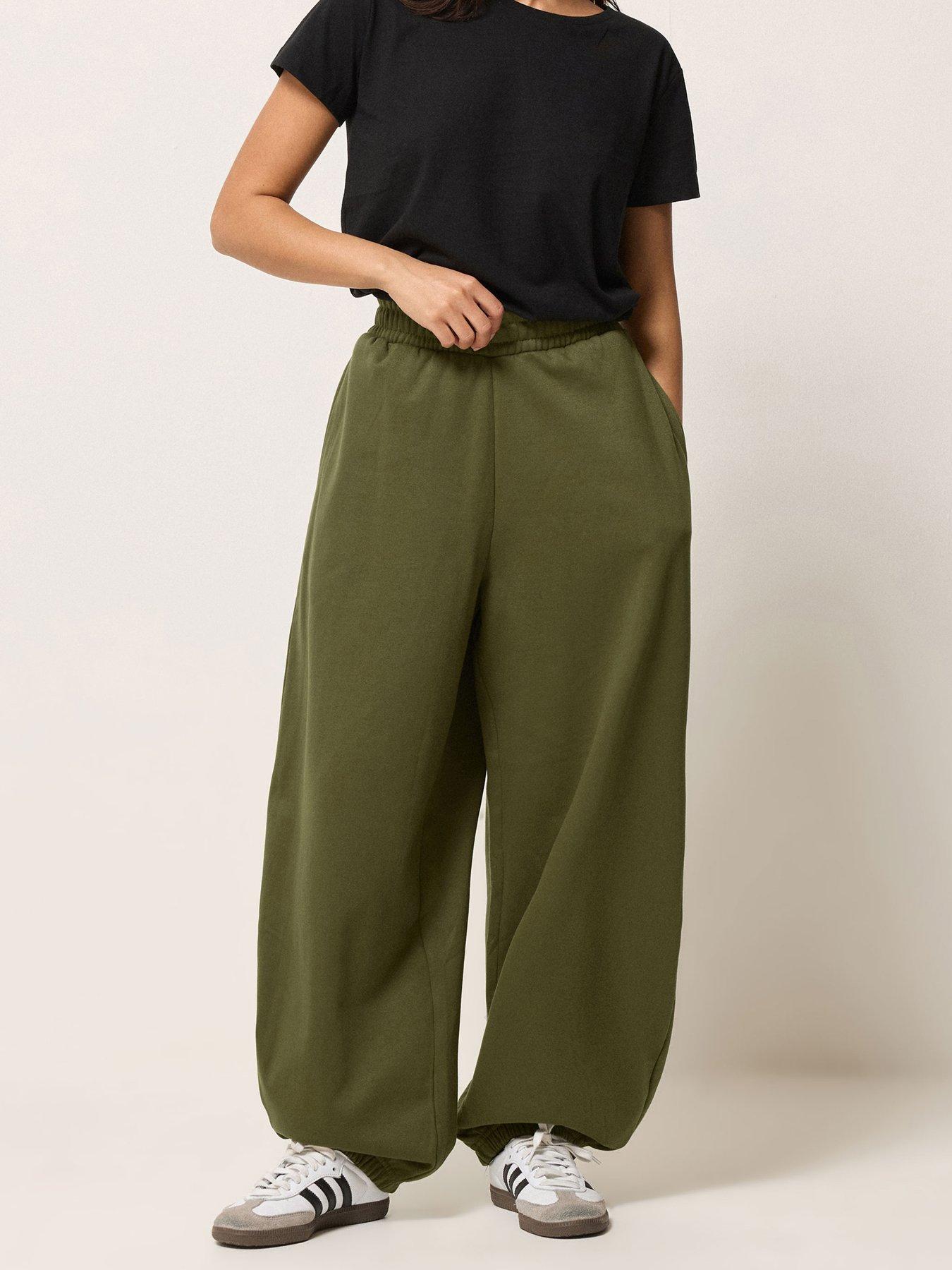 PixieGirl Petite Balloon Brushed Joggers - Green