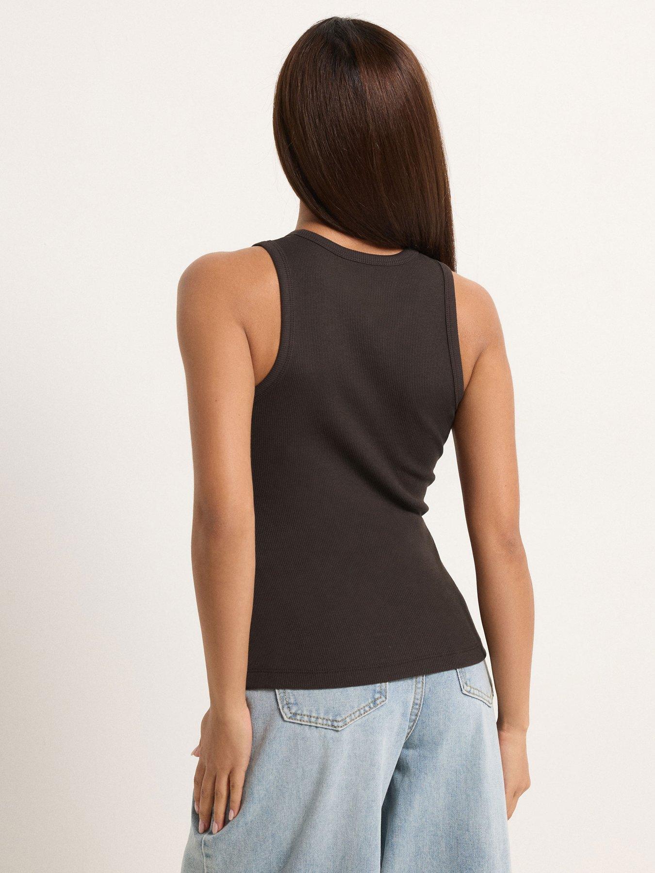 Image 2 of 4 of PixieGirl Petite 2 Pack Button Ribbed Vest