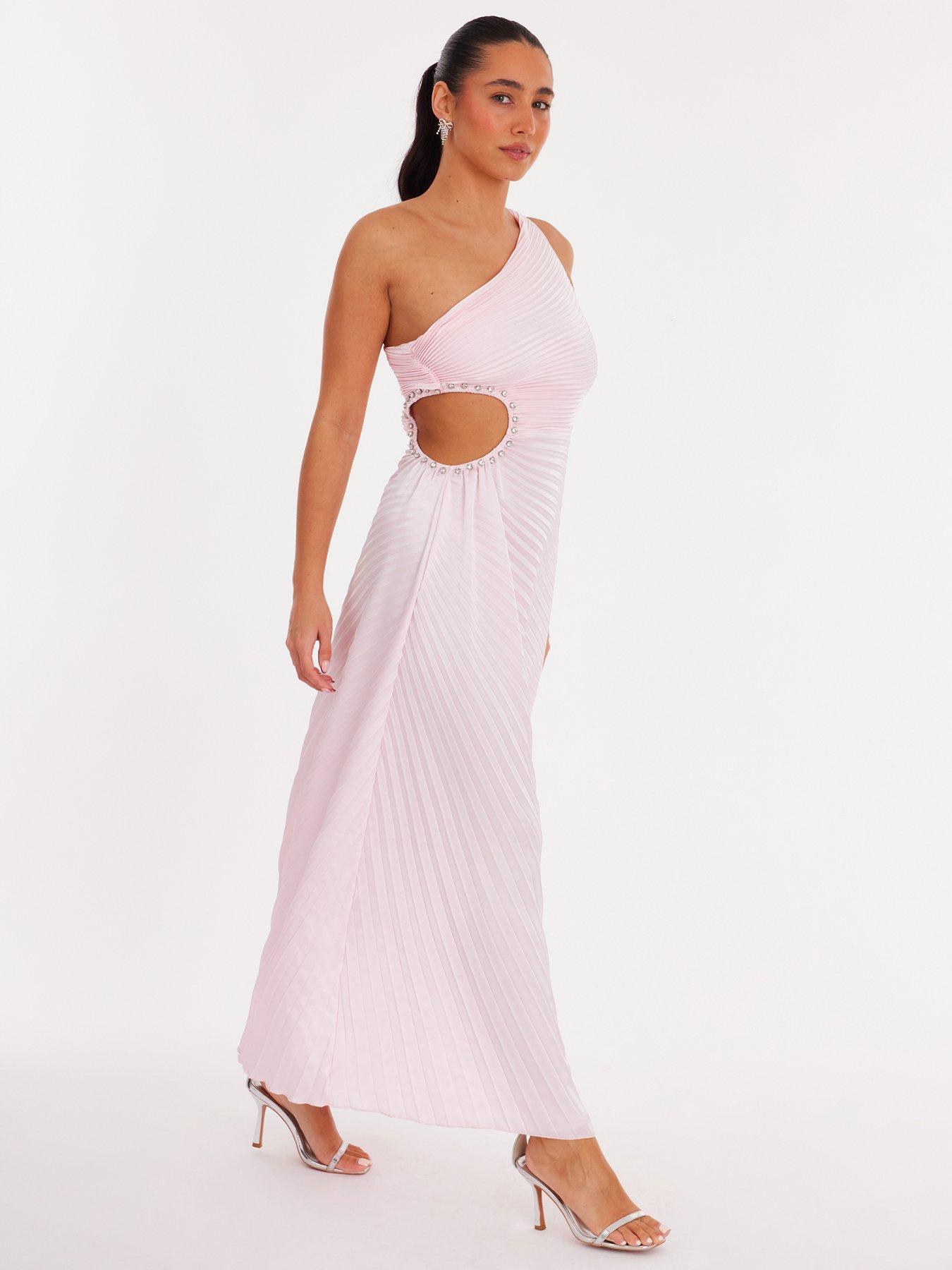 princess polly baby blue dress Elliatt Rosalina Asymmetric Satin Midi Skirt