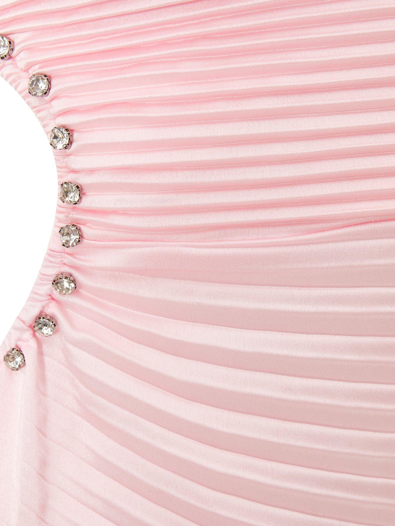 white christmas dresses Giada Scarf-Detail Midaxi Dress in Blush Pink main image 0
