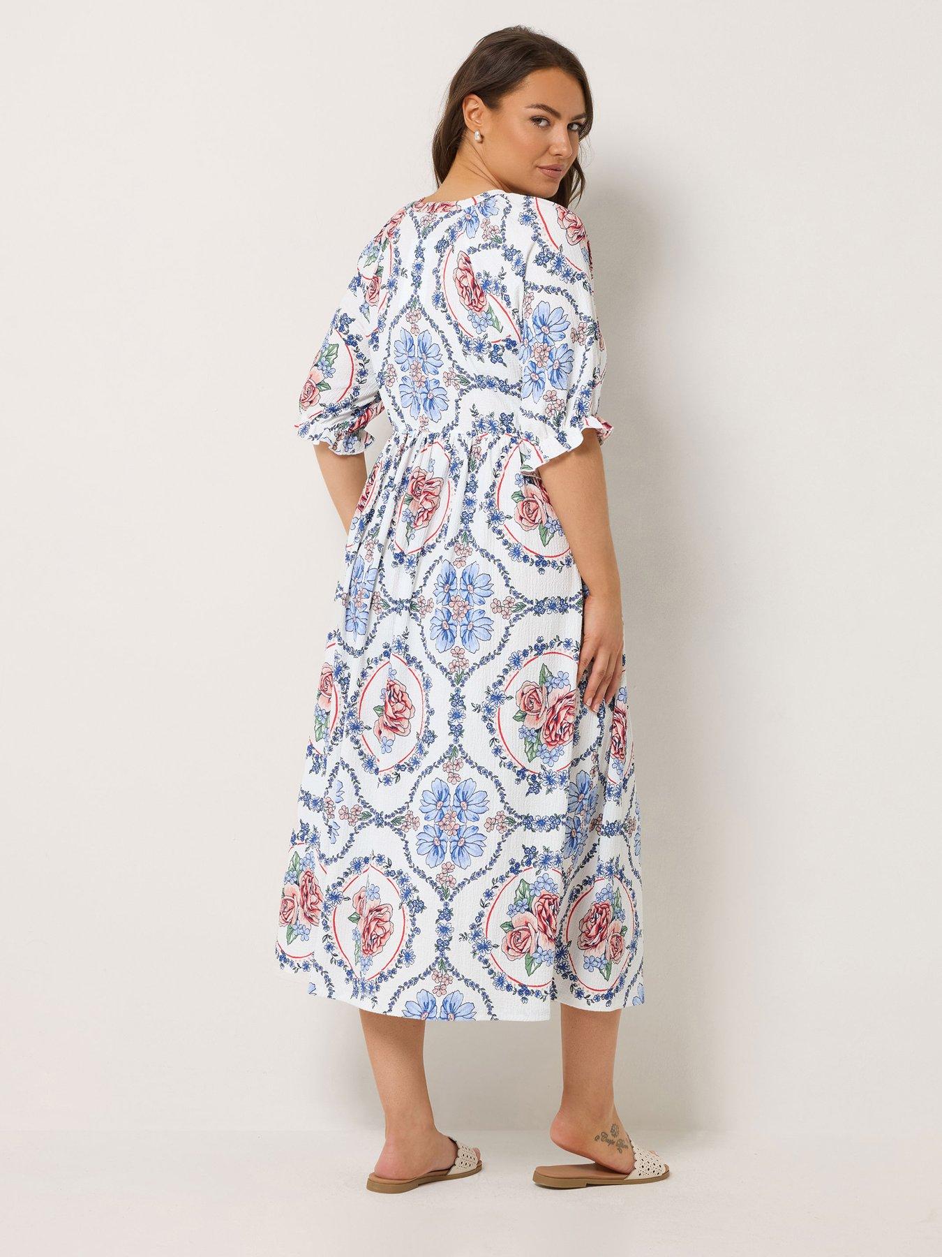 Image 2 of 5 of Yours Curve Raglan Prairie Dress - Cream