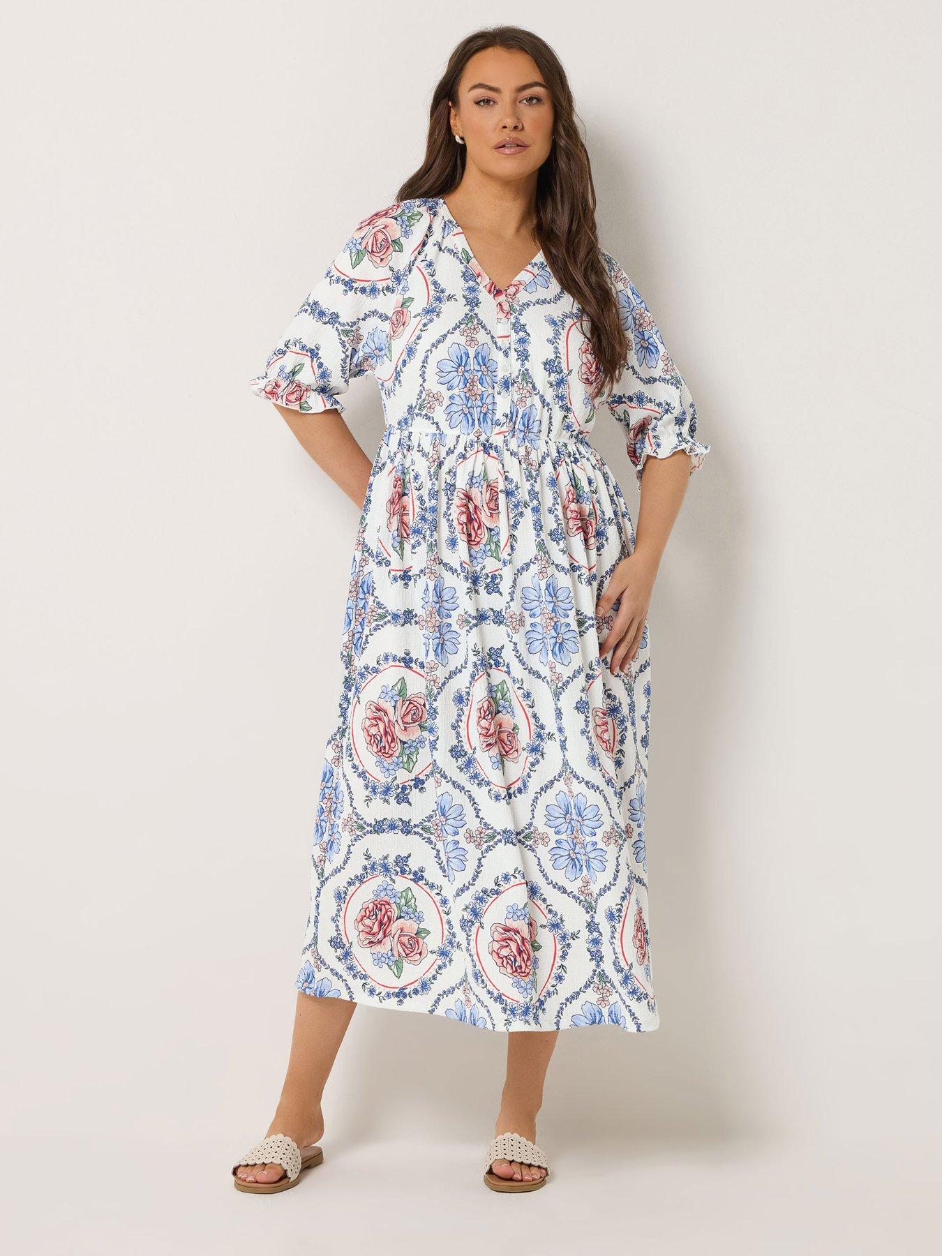 Image 3 of 5 of Yours Curve Raglan Prairie Dress - Cream