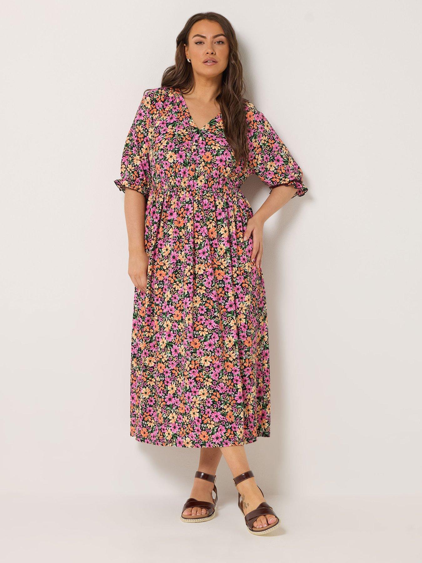 Image 3 of 5 of Yours Curve Raglan Prairie Dress - Black